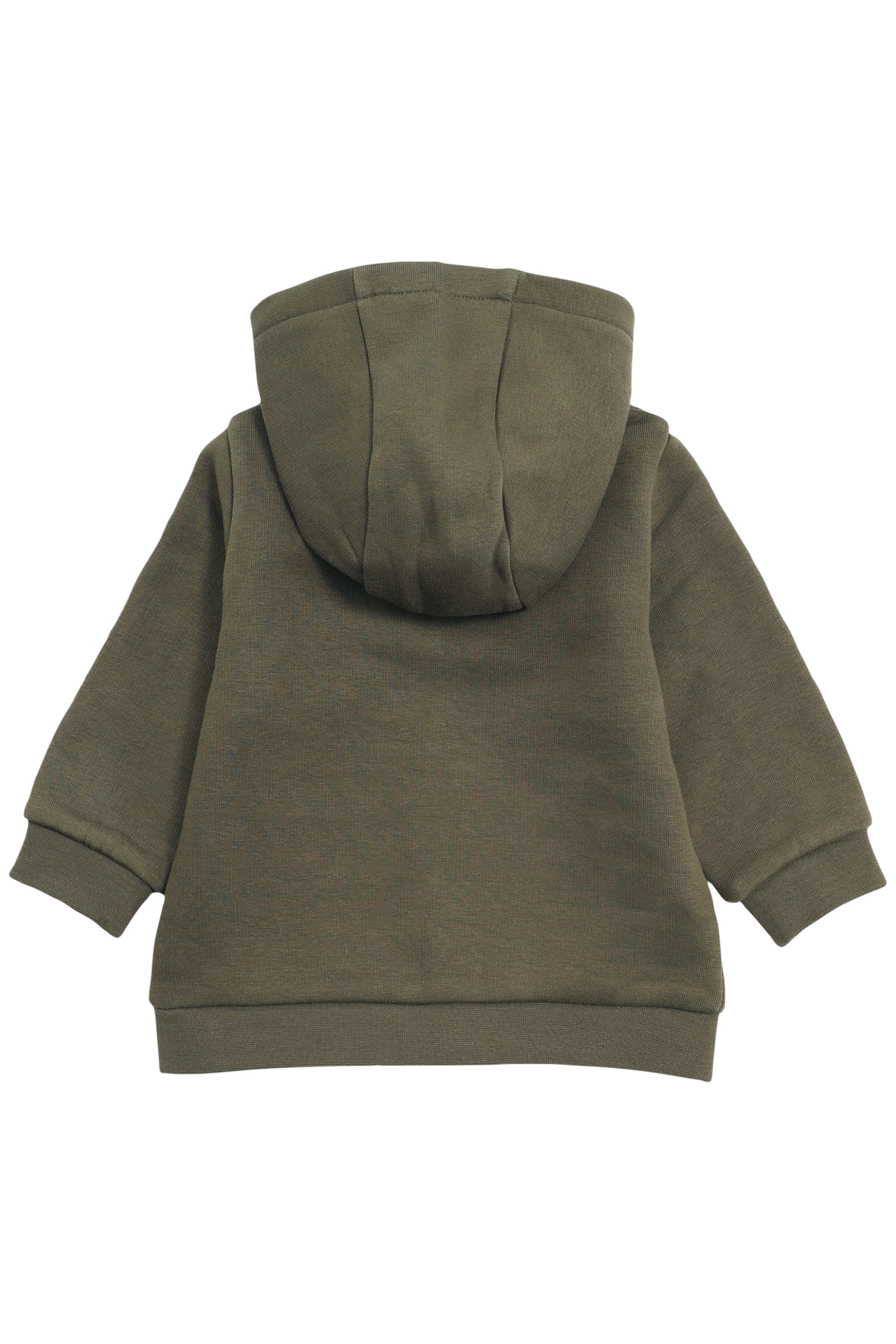 BABY BOY KHAKI ZIPPED HOODED CARDIGAN 2