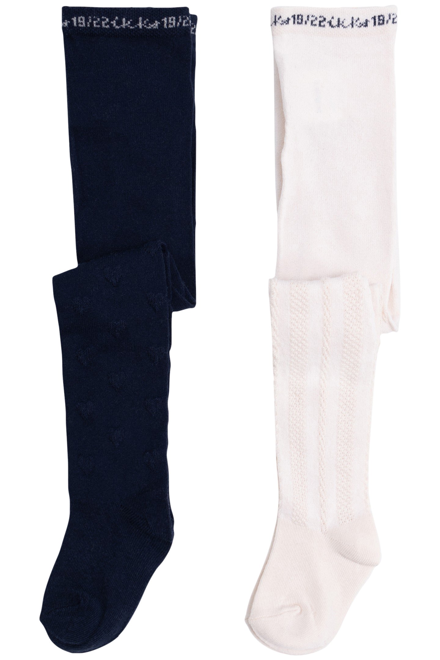 BABY GIRL NAVY AND ECRU KNITTED TIGHTS by IKKS