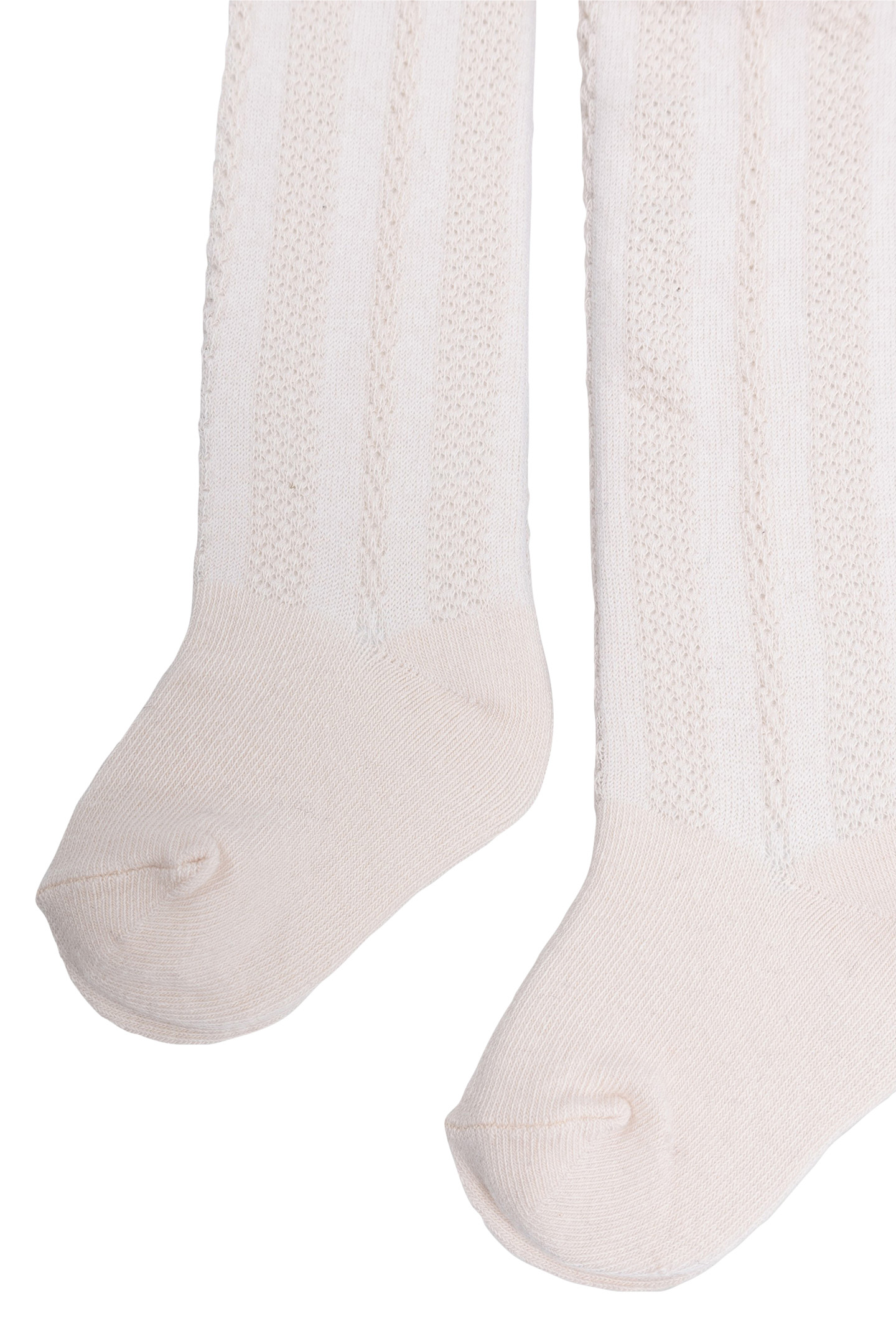 BABY GIRL NAVY AND ECRU KNITTED TIGHTS 5