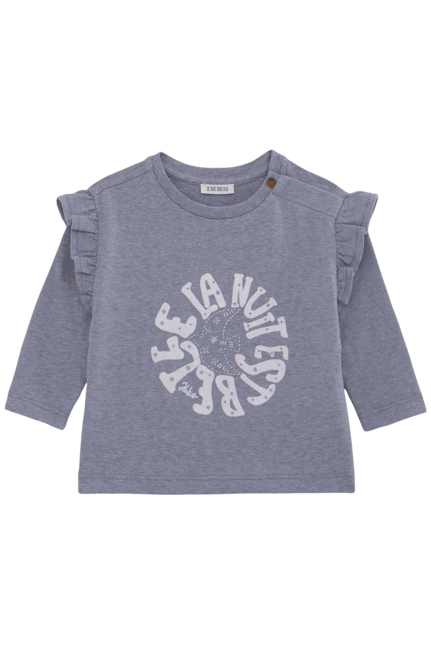 BLUE T-SHIRT FLOCKED WITH BABY GIRL MESSAGE 1