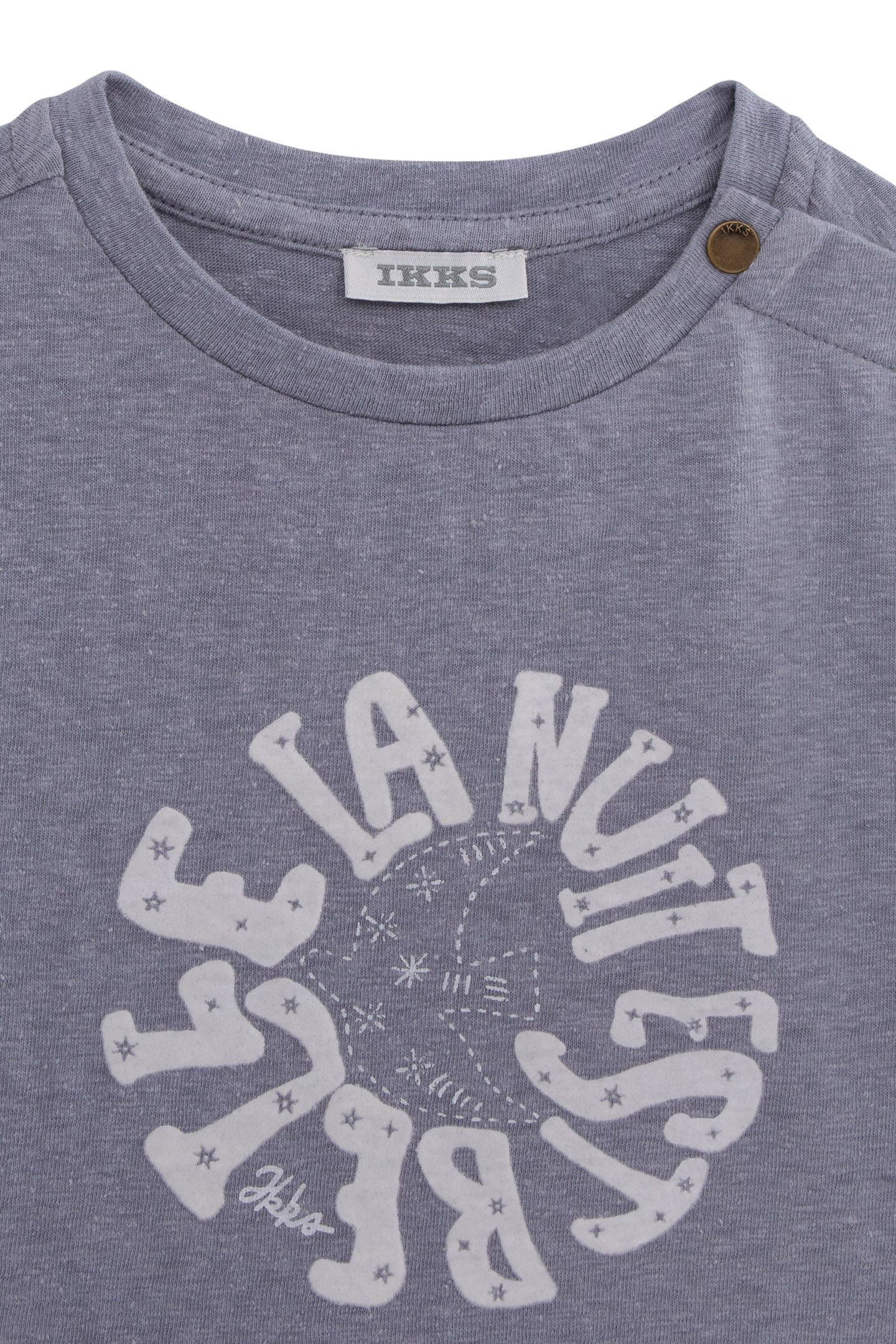 BLUE T-SHIRT FLOCKED WITH BABY GIRL MESSAGE 3