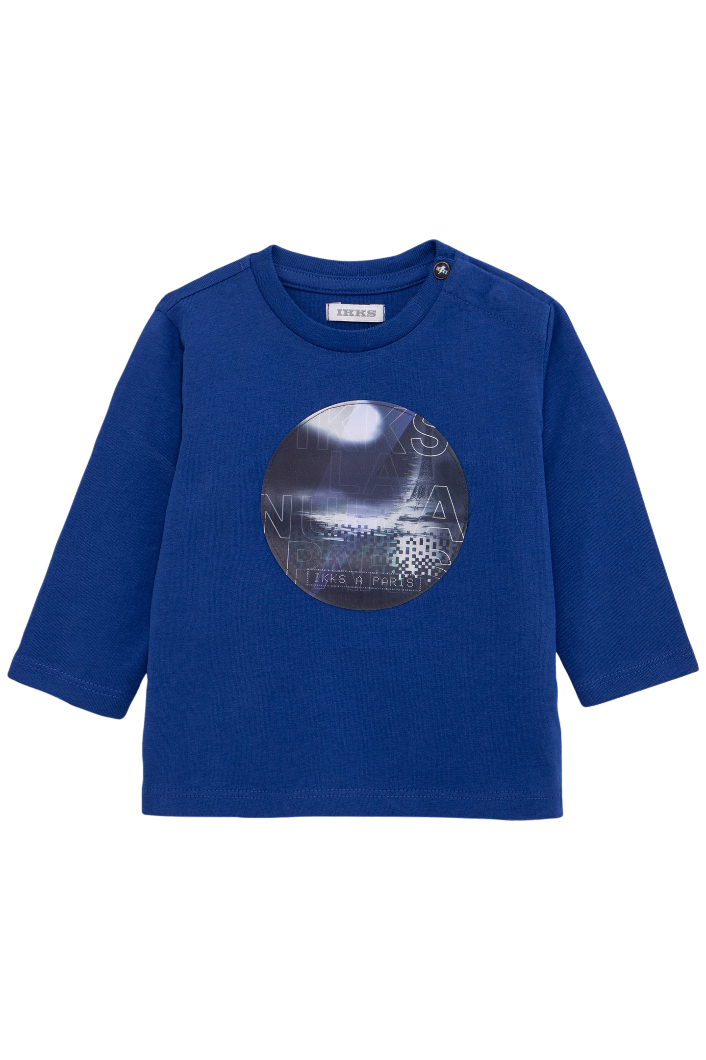 BABY BOY LENTICULAR BLUE ORGANIC COTTON T-SHIRT 1