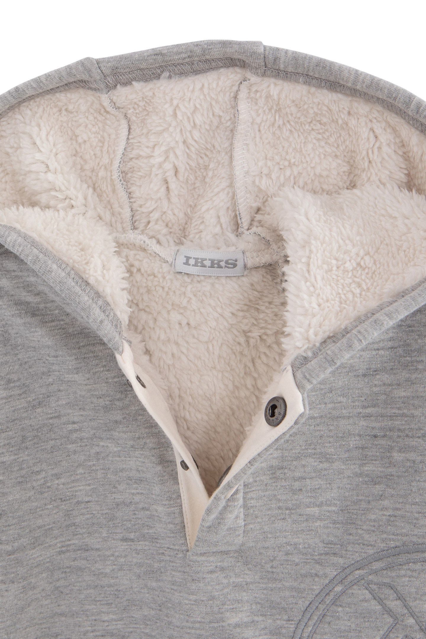 BABY BOY GREY MAXI EMBROIDERED FURRY SWEATSHIRT 4