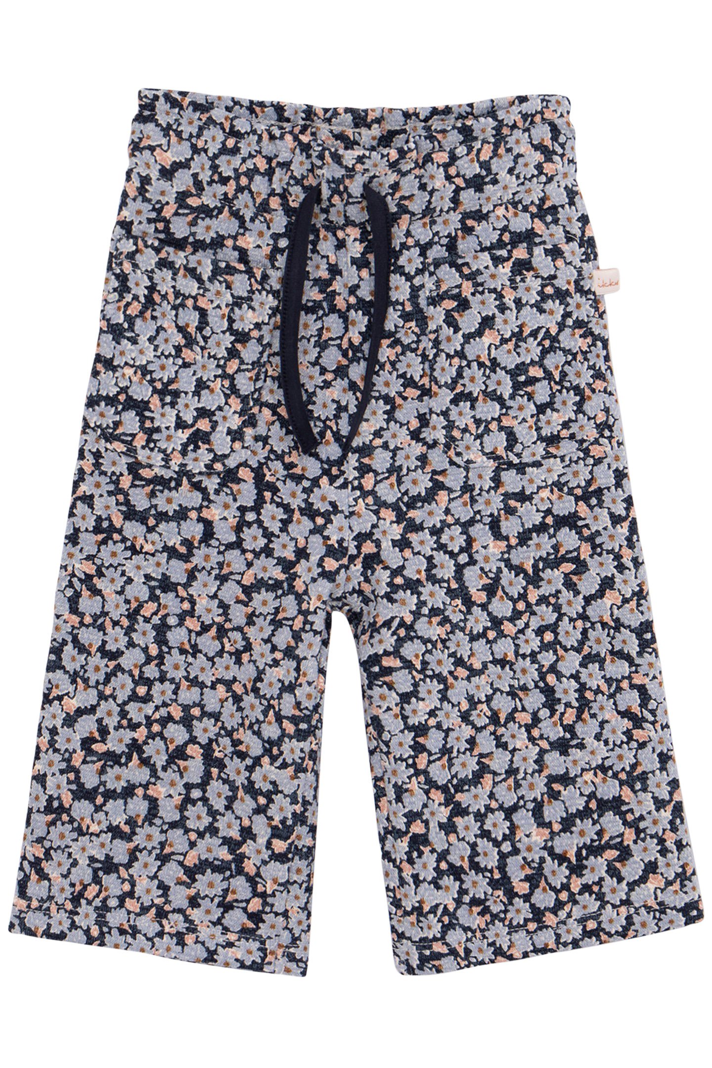 ORGANIC COTTON NAVY PANTS LAVENDER FLOWERS BABY GIRL 1