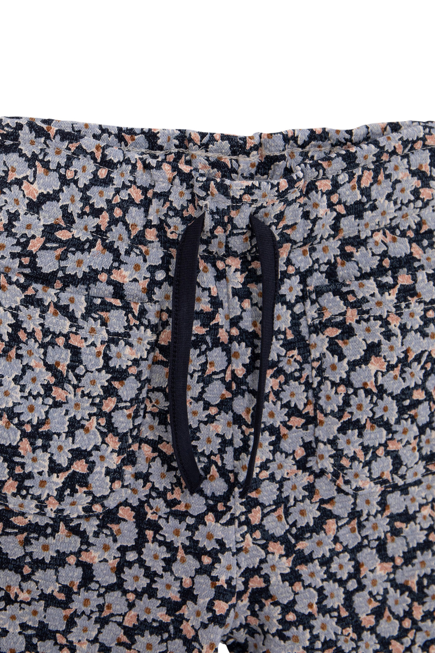 ORGANIC COTTON NAVY PANTS LAVENDER FLOWERS BABY GIRL 3