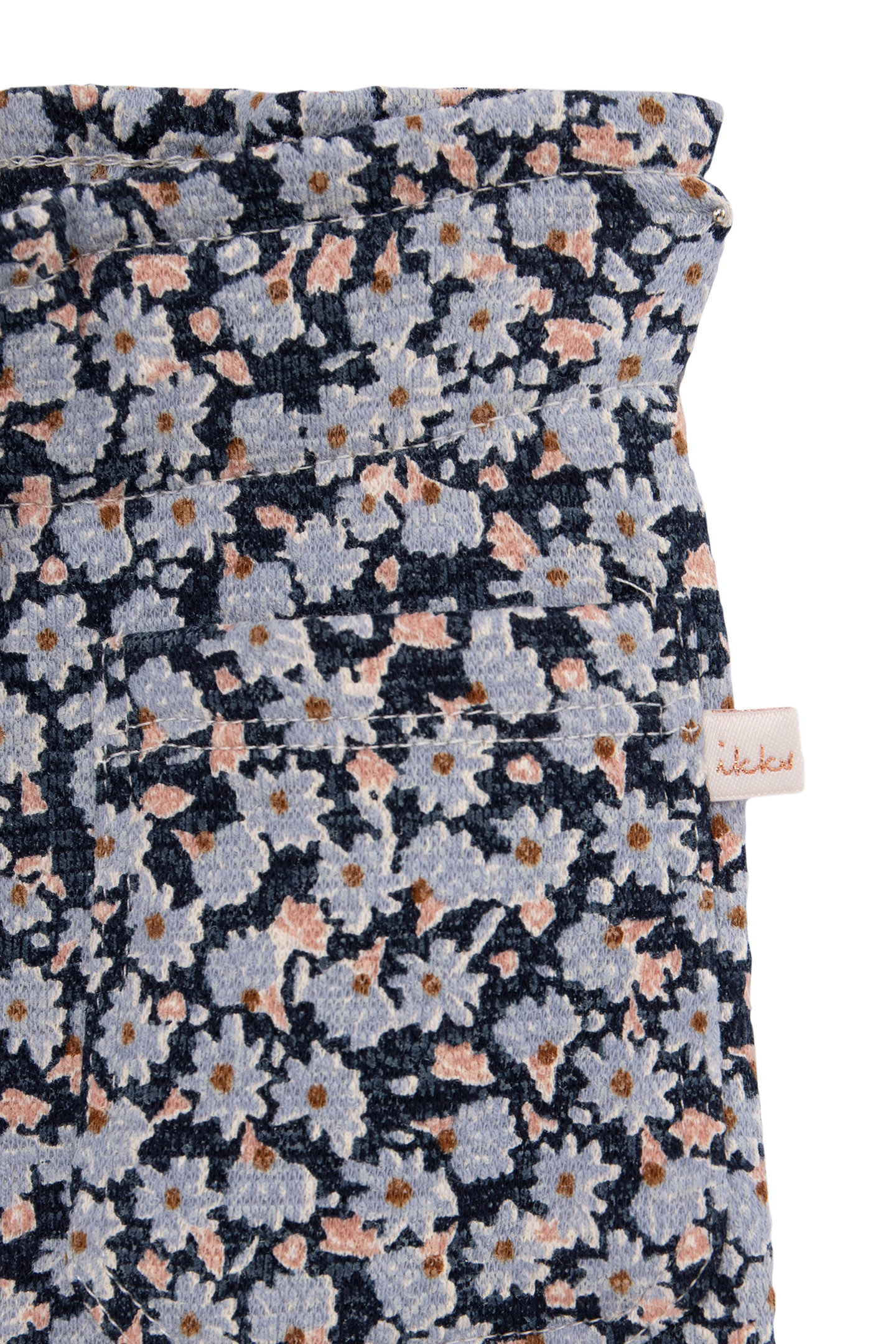 ORGANIC COTTON NAVY PANTS LAVENDER FLOWERS BABY GIRL 4