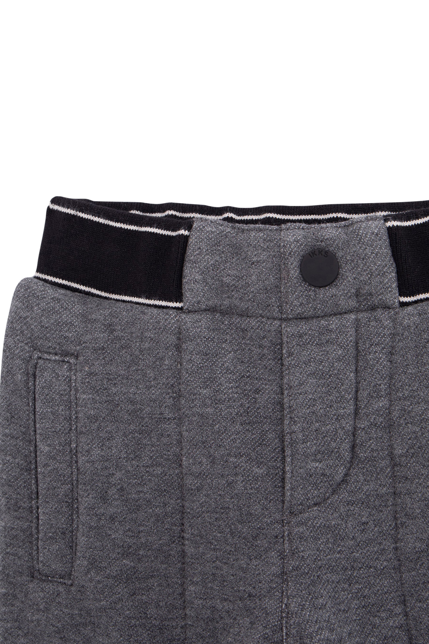 BOY'S GREY STRIPED PANTS WITH RIBBED WAISTBAND 3