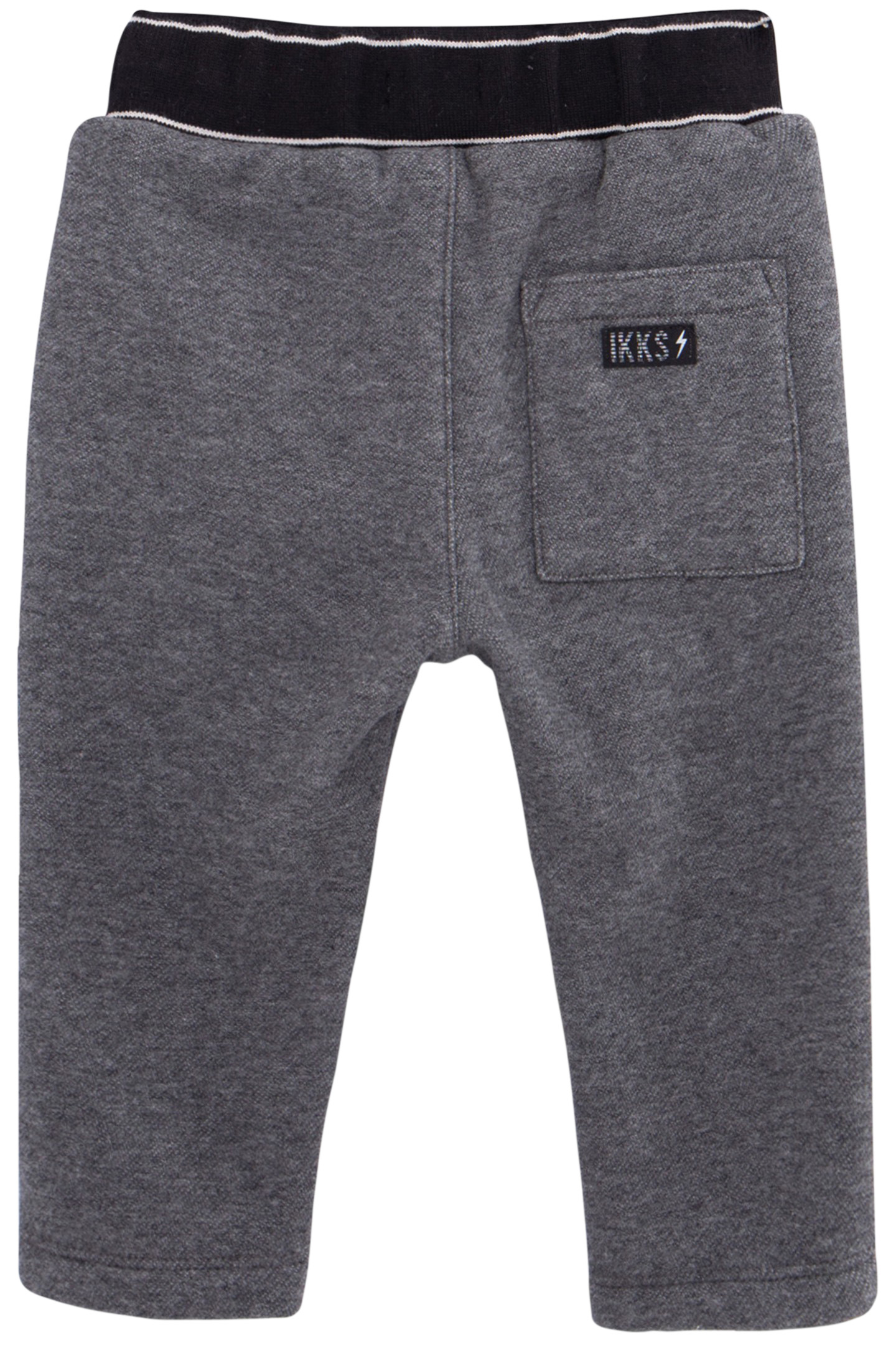 BOY'S GREY STRIPED PANTS WITH RIBBED WAISTBAND 2