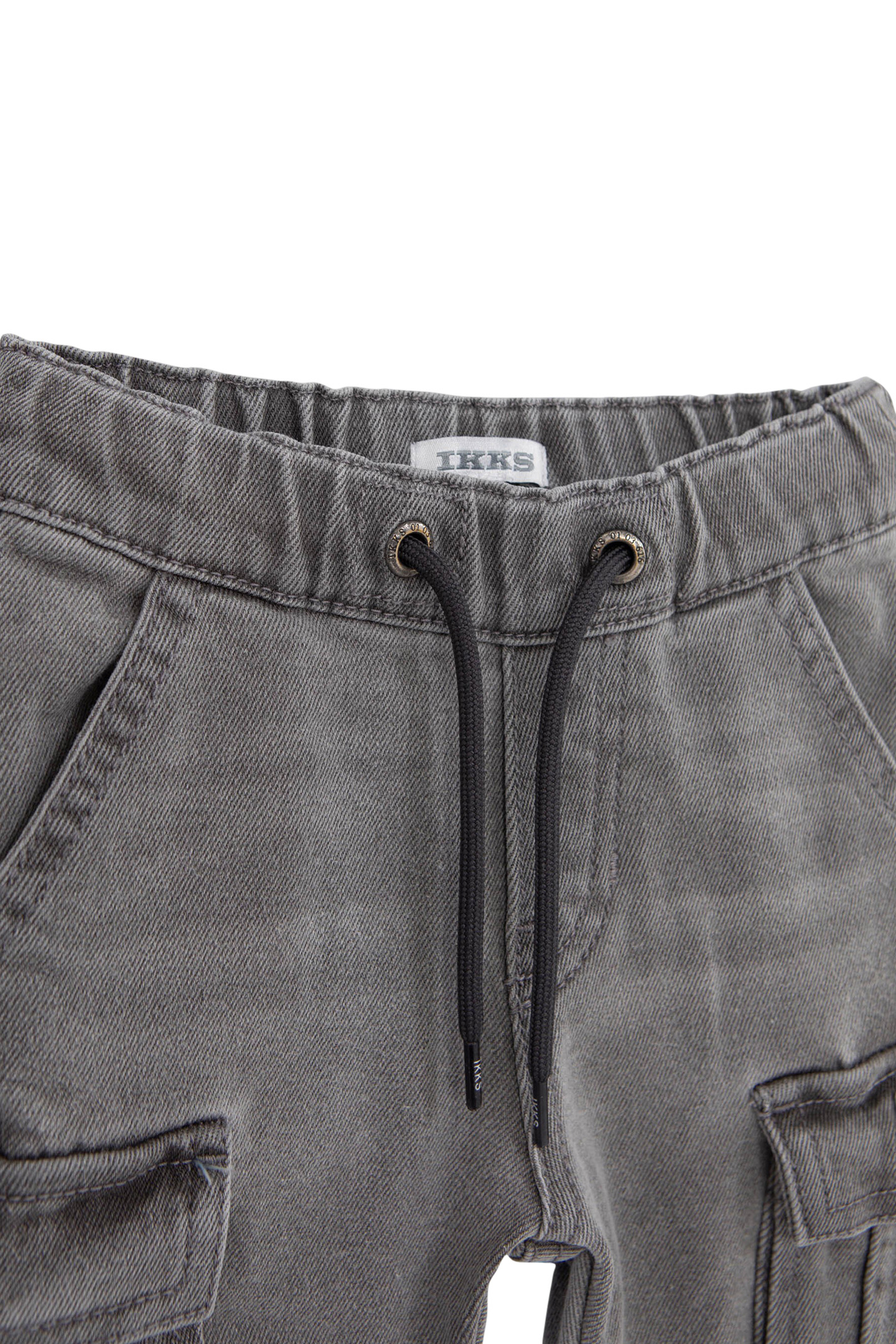 BATTLE GREY ELASTIC WAIST JEANS BABY BOY 3