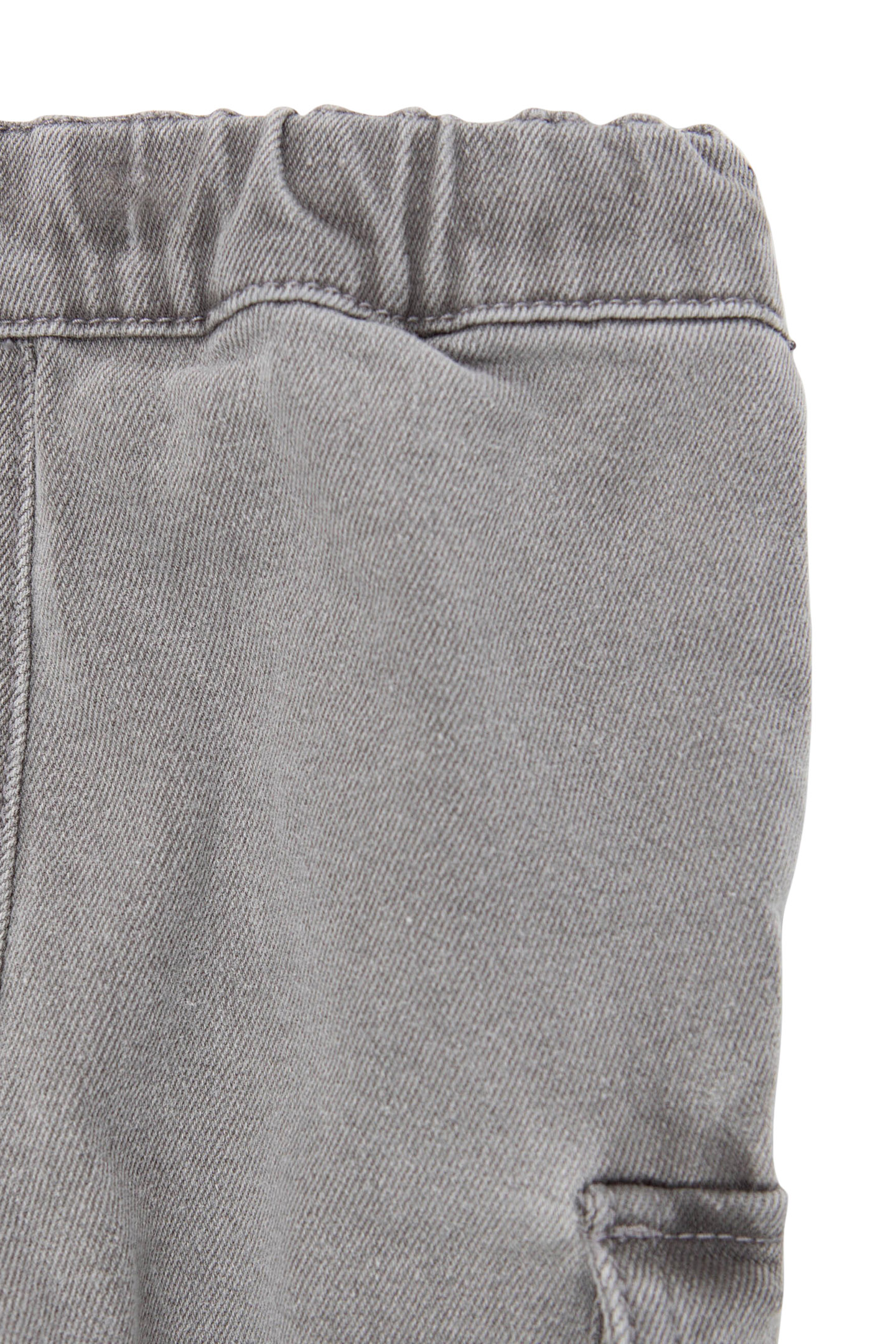 BATTLE GREY ELASTIC WAIST JEANS BABY BOY 4