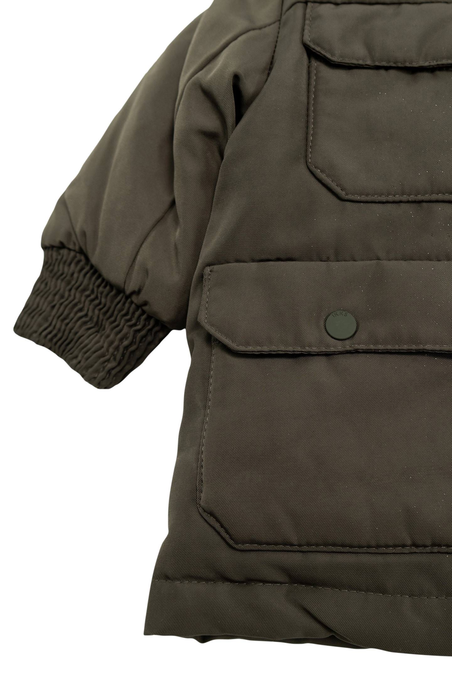 BABY BOY KHAKI NYLON COATED PARKA 5