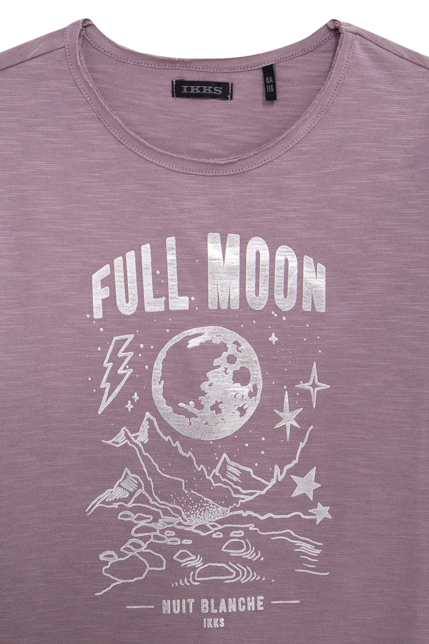 GIRL'S LILAC ORGANIC COTTON VISUAL MOON T-SHIRT 3