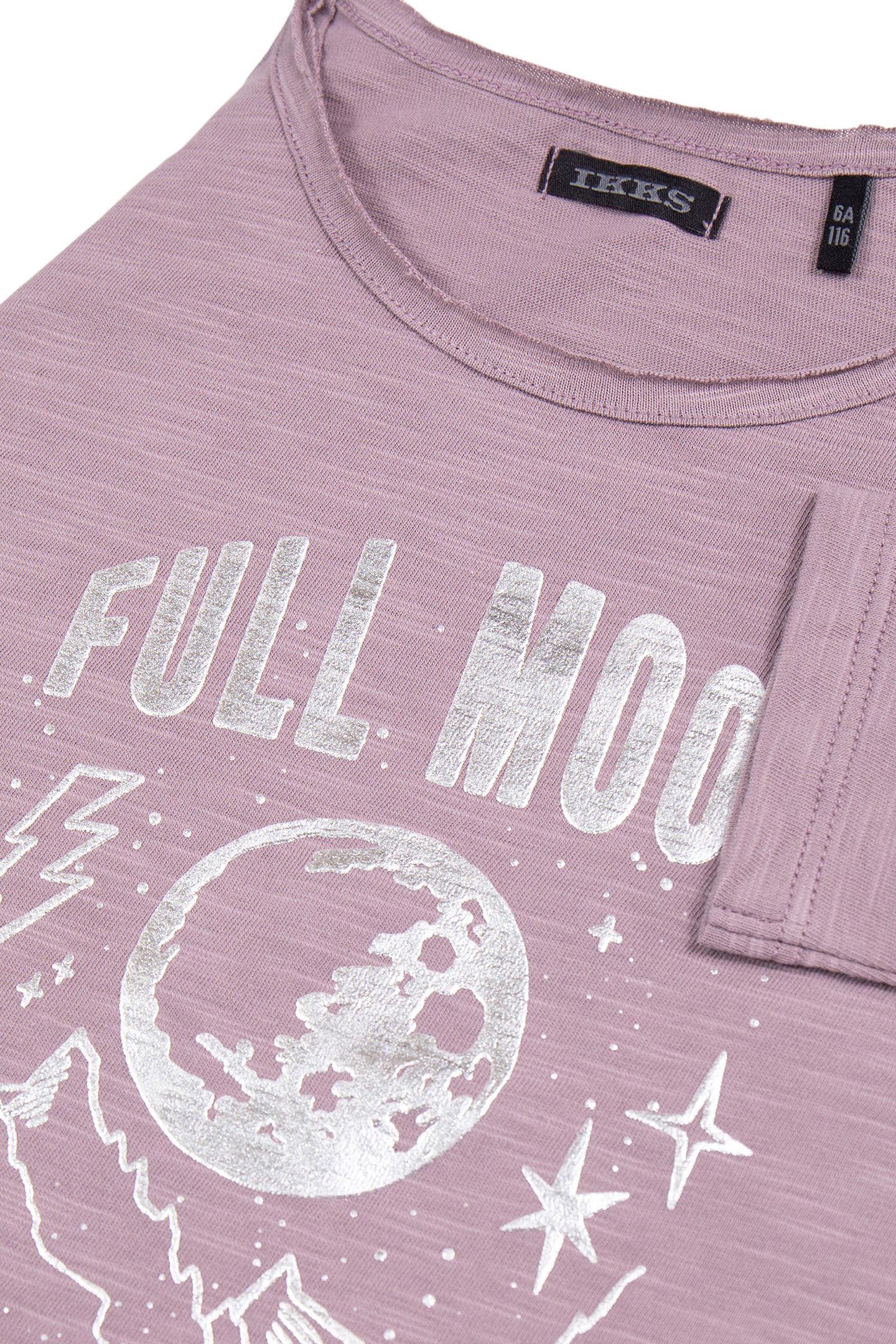 GIRL'S LILAC ORGANIC COTTON VISUAL MOON T-SHIRT 5