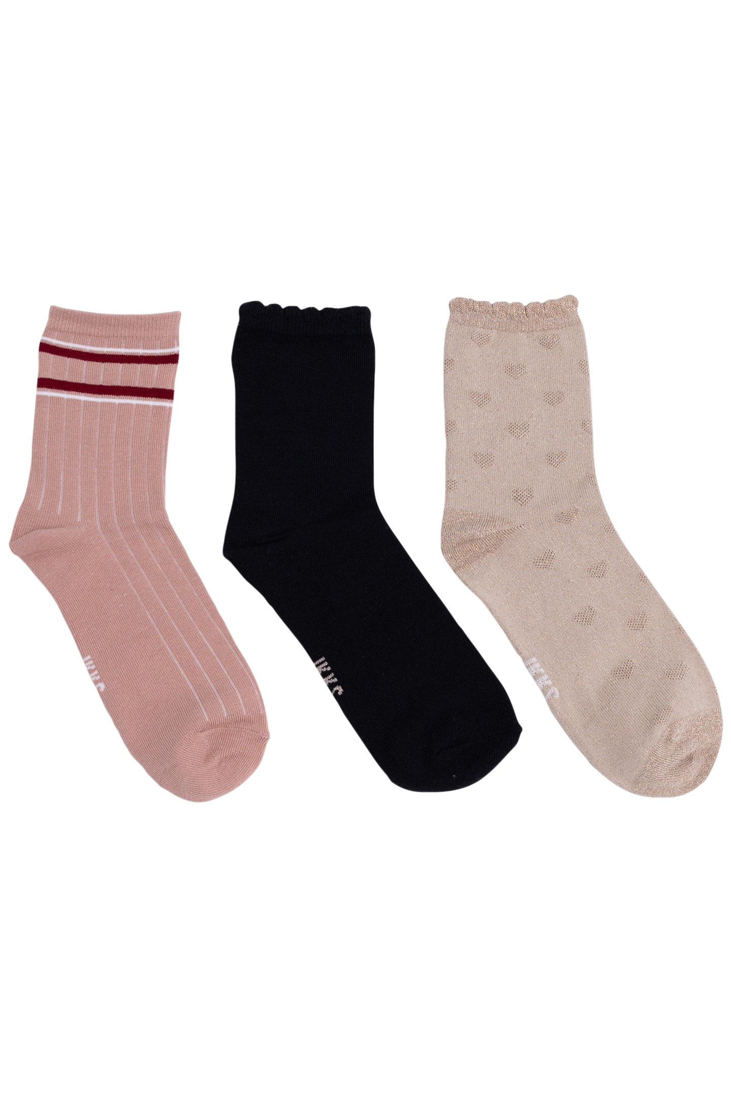 PINK, GOLD AND BLACK GIRLS' SOCKS 1