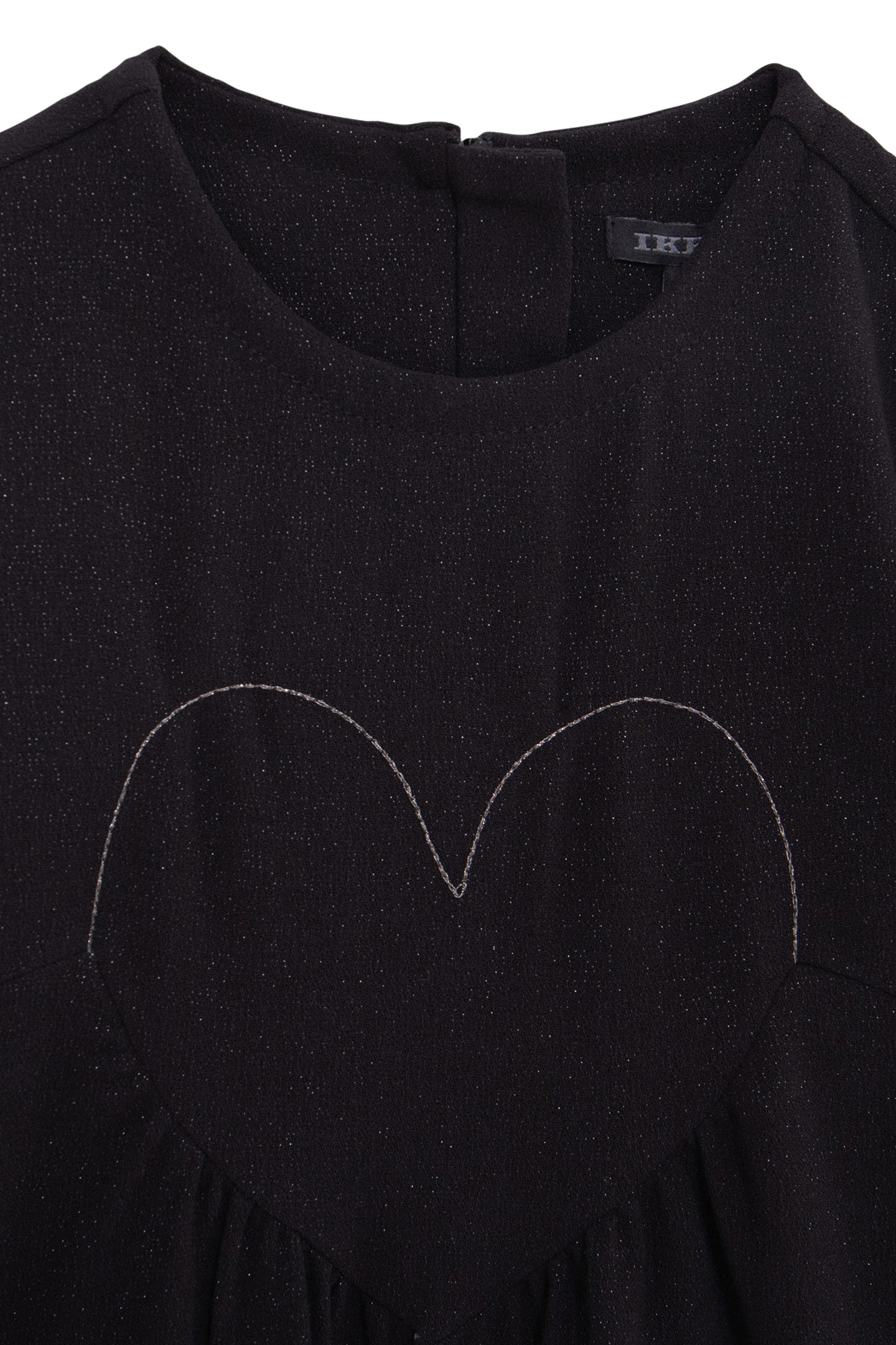 GIRL'S BLACK SEQUINED EMBROIDERED HEART DRESS 3