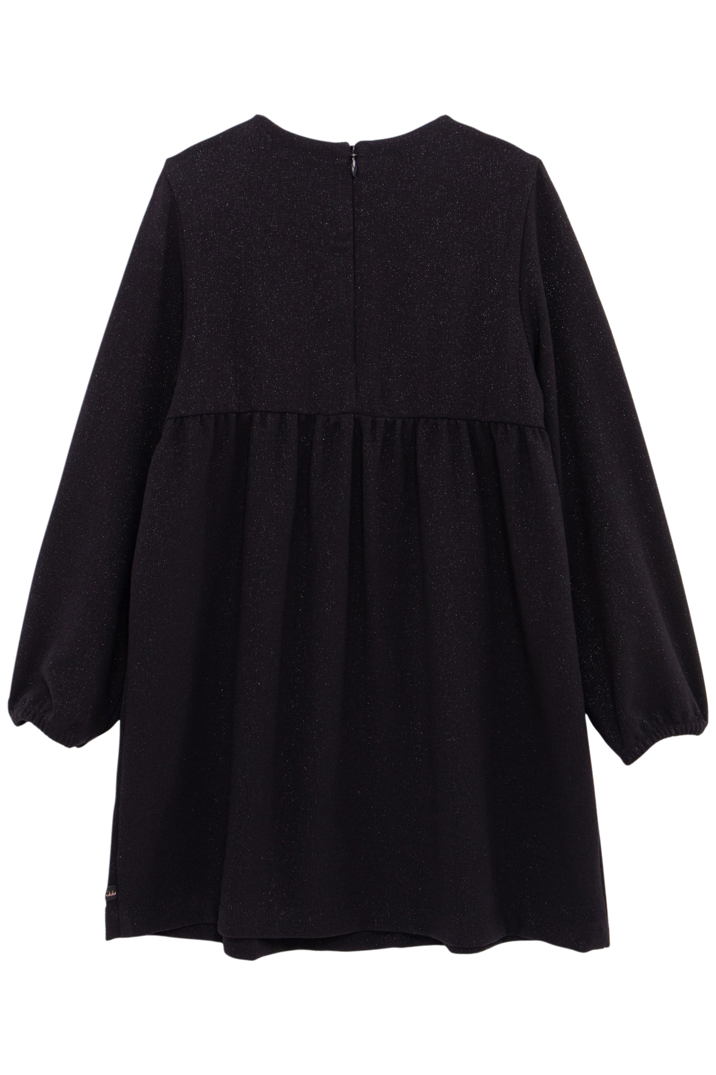 GIRL'S BLACK SEQUINED EMBROIDERED HEART DRESS 2