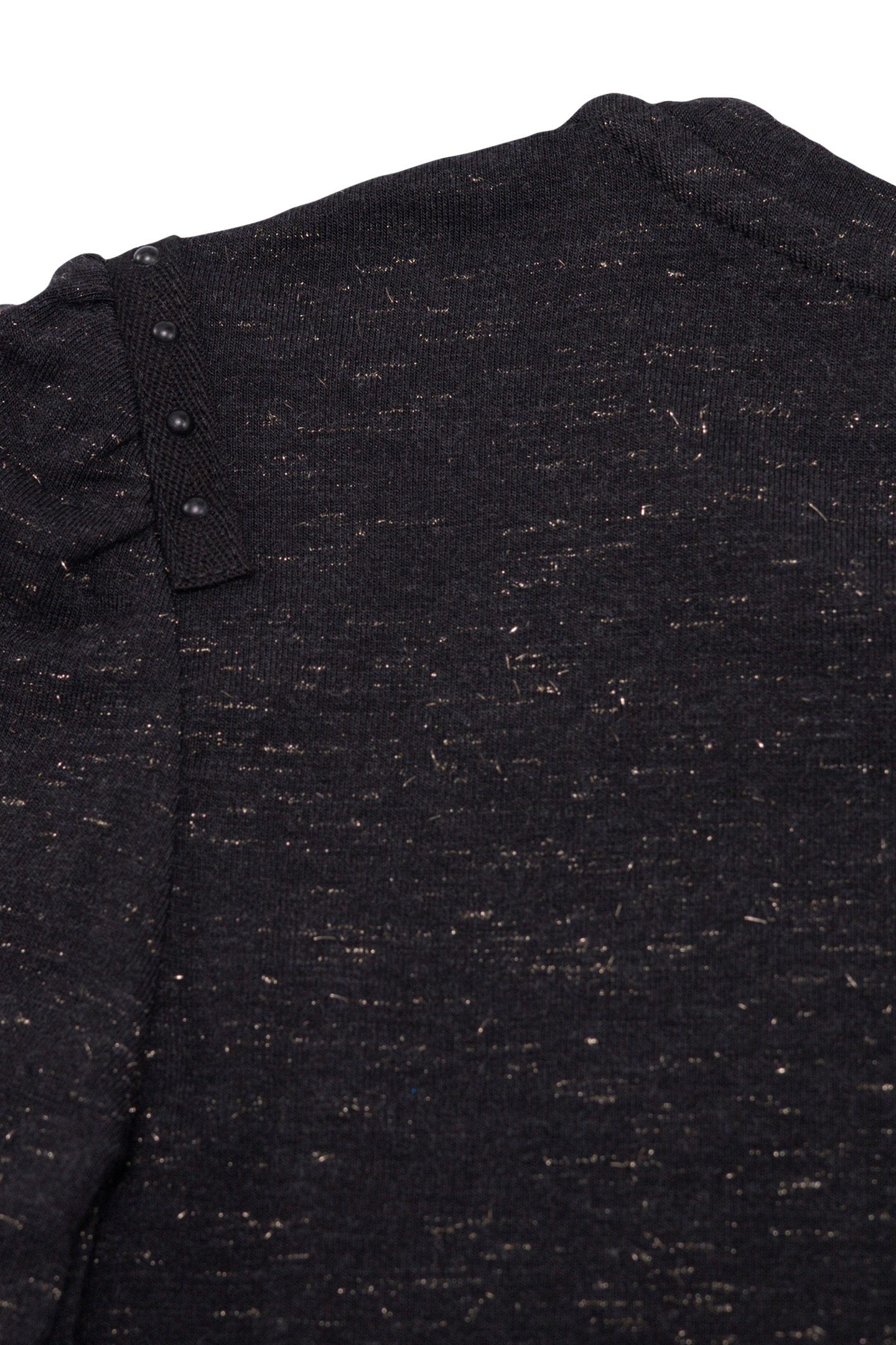 GIRL'S BLACK GLITTER CHEVRON EMBROIDERY T-SHIRT 4