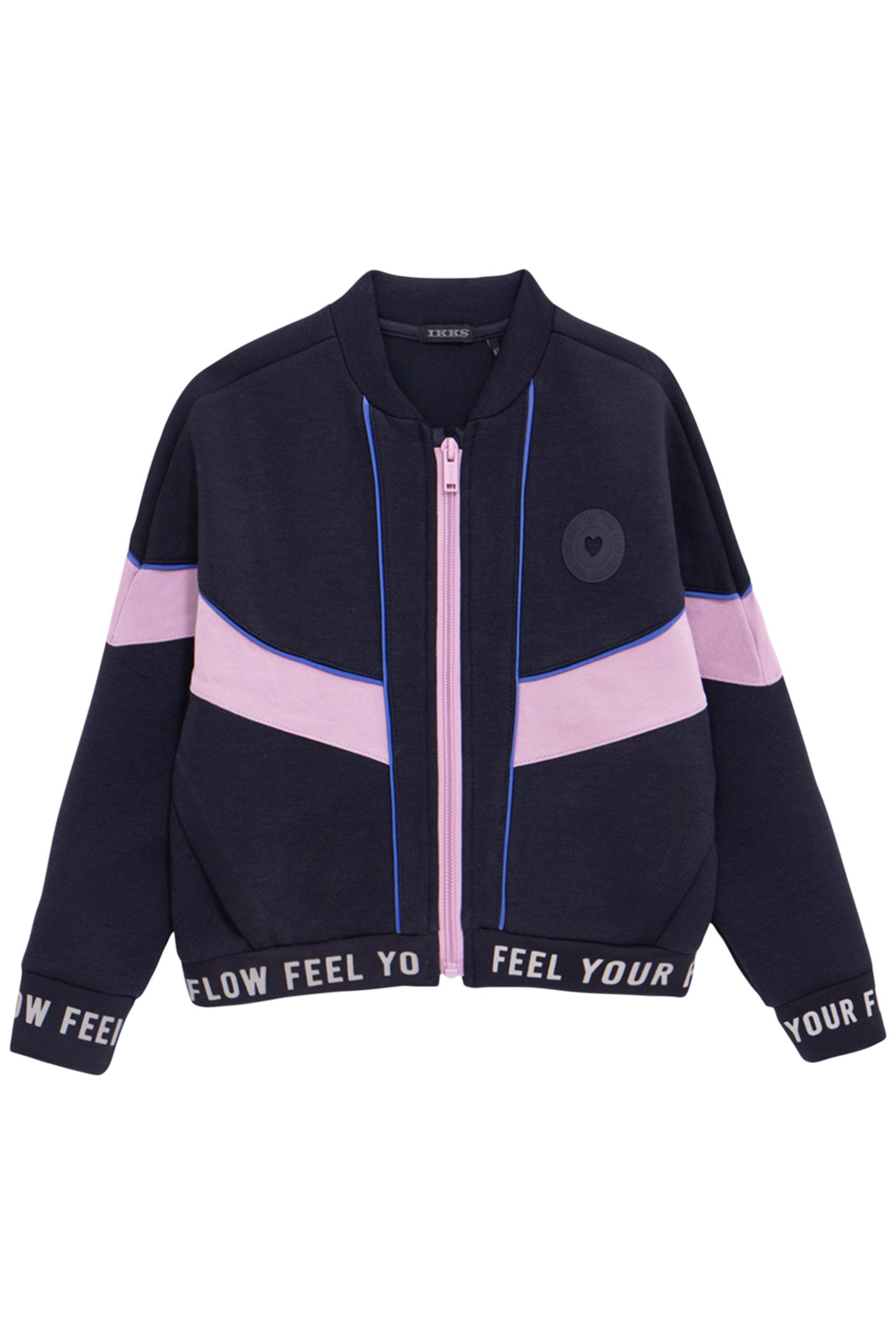 SPORTY NAVY ZIPPED CARDIGAN FOR GIRLS 1