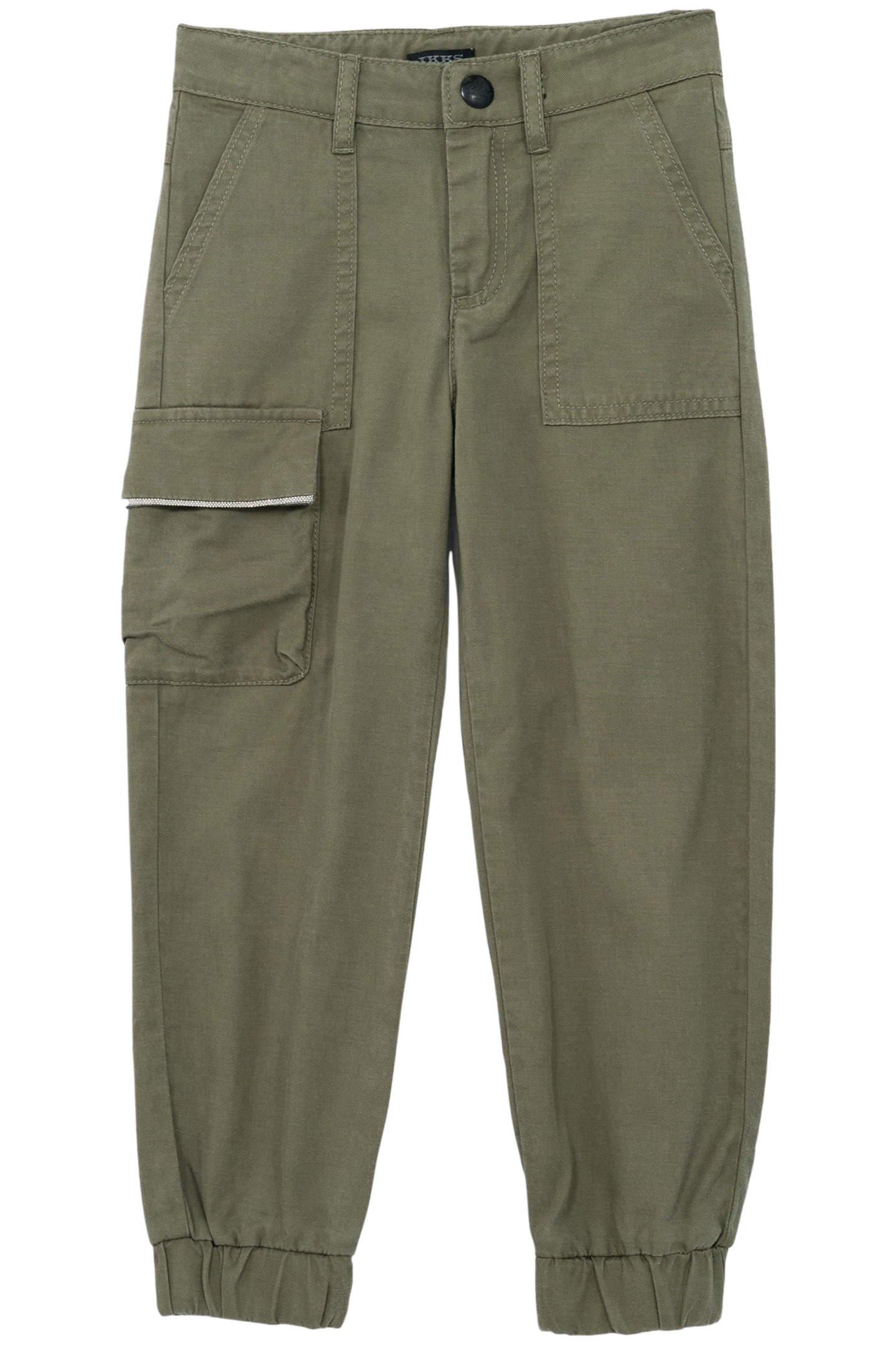 BATTLE PANTS KHAKI FANCY BRAID GIRL'S POCKET 1
