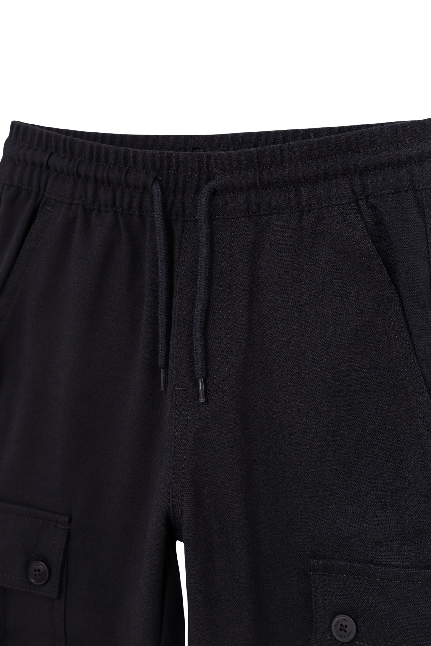 BLACK BATTLE PANTS WITH ELASTIC WAISTBAND FOR BOYS 3