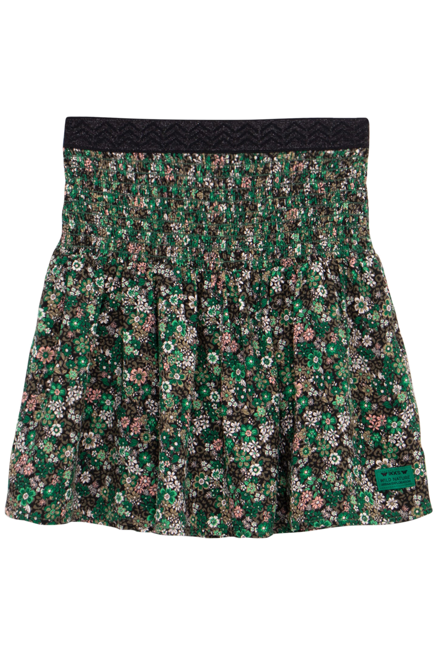 KHAKI SKIRT LENZING™ ECOVERO™ LEOFLORAL PRINT GIRL 1