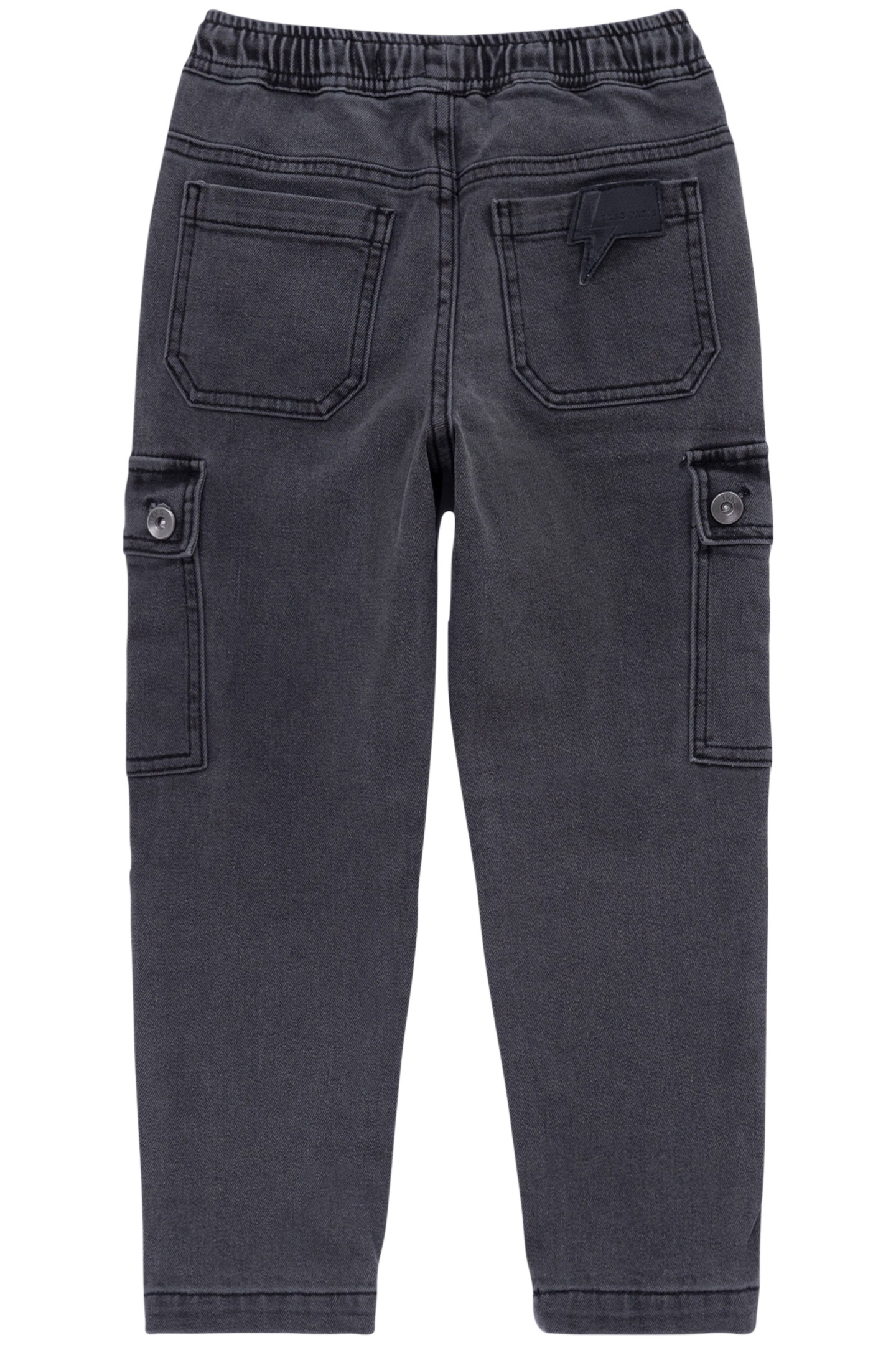 LOOSE GREY DENIM BATTLE SPIRIT JOGGERS FOR BOYS 2