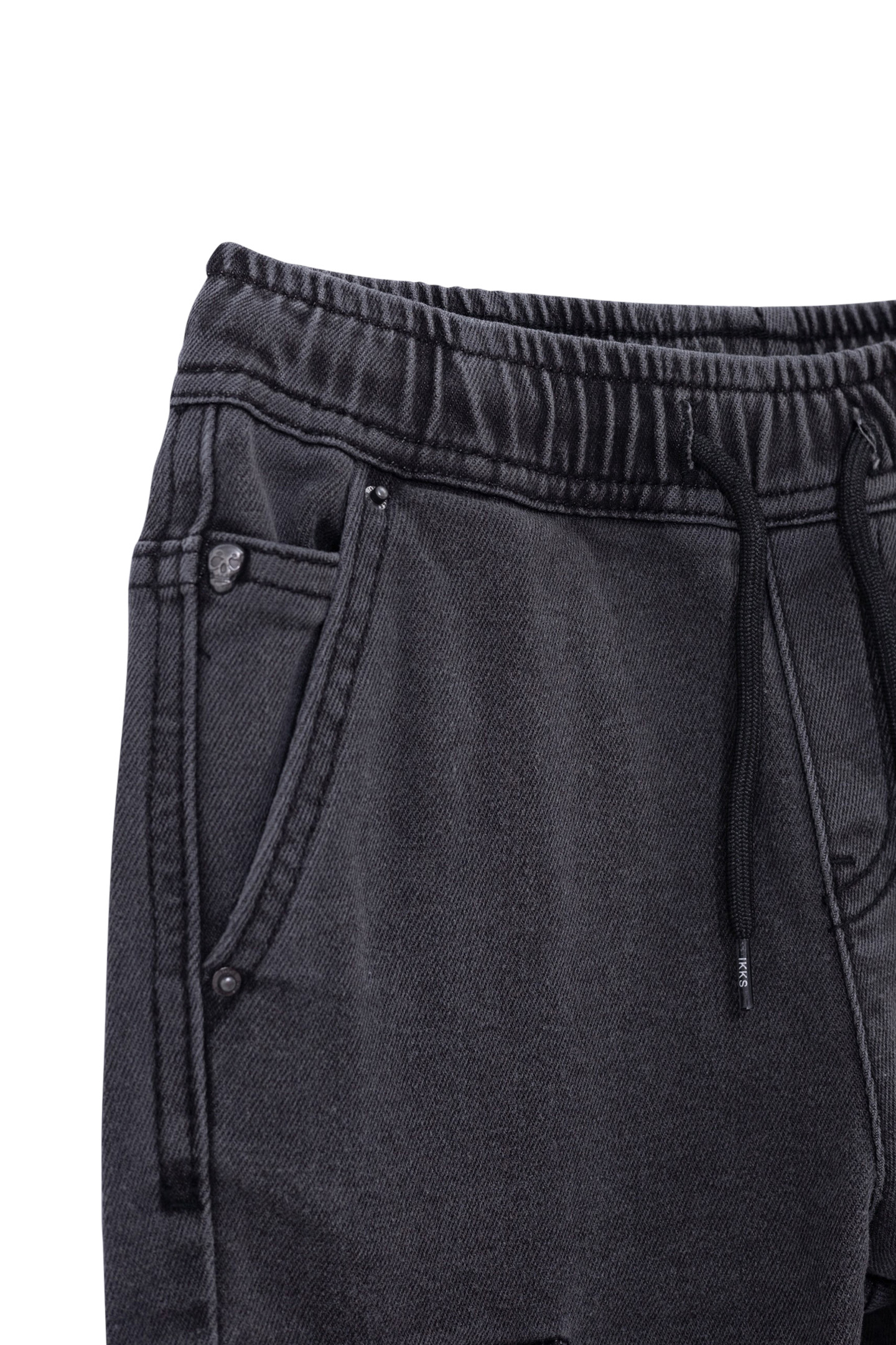 LOOSE GREY DENIM BATTLE SPIRIT JOGGERS FOR BOYS 3