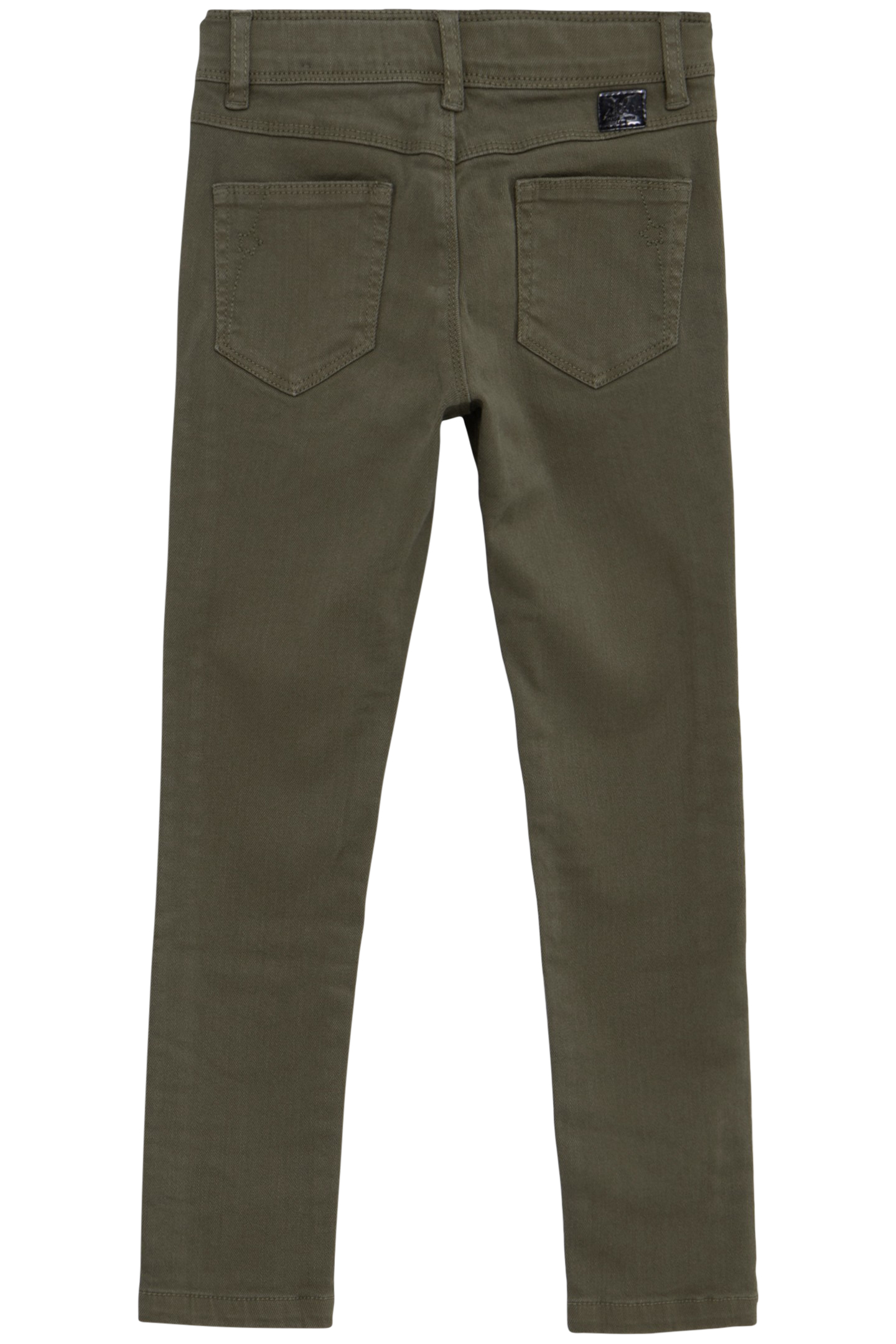 GIRL'S UPCYCLED SLIM KHAKI JEWEL-BRAIDED JEANS 2