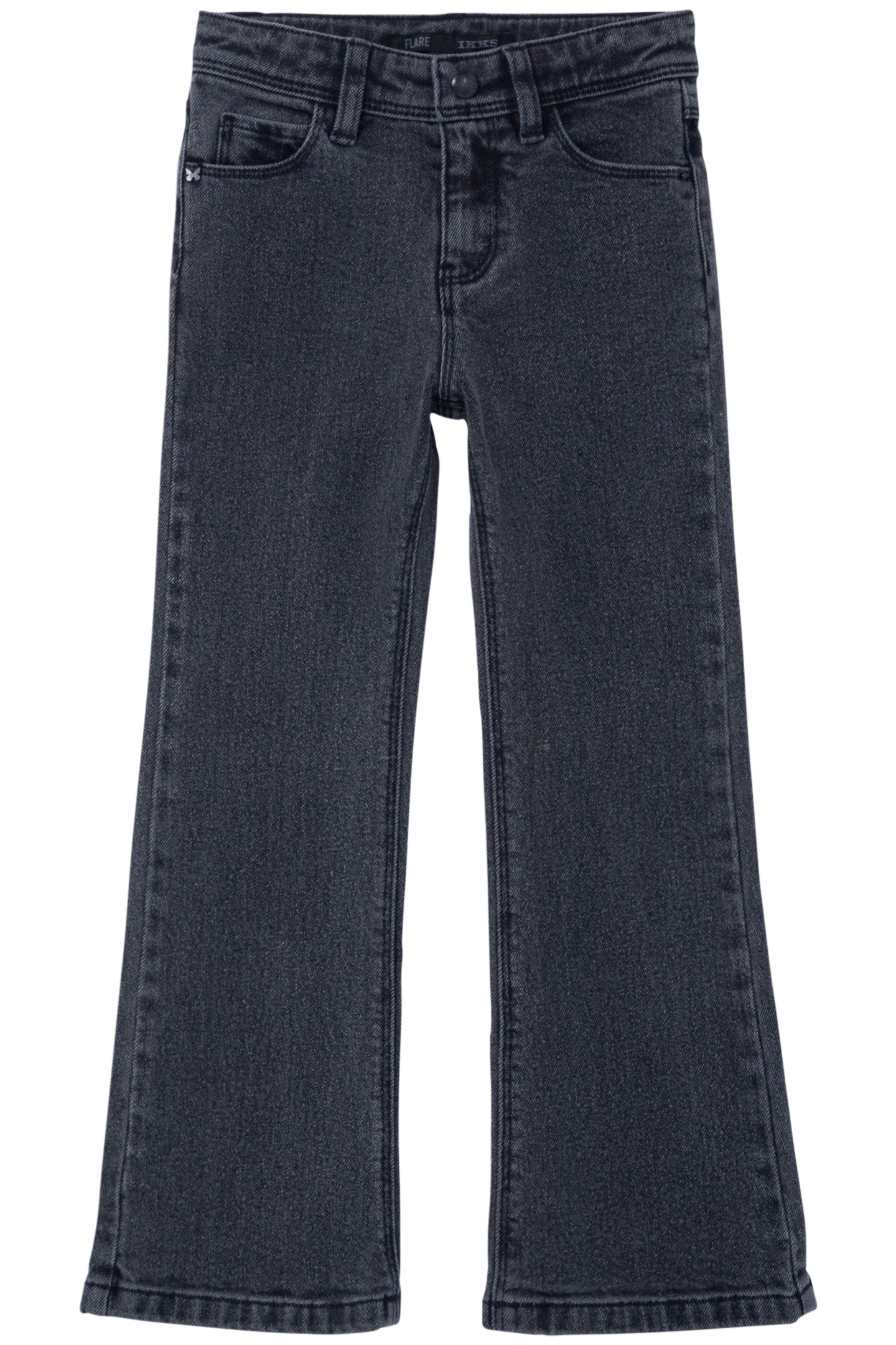 GIRLS' DARK GREY FLARE JEANS 1