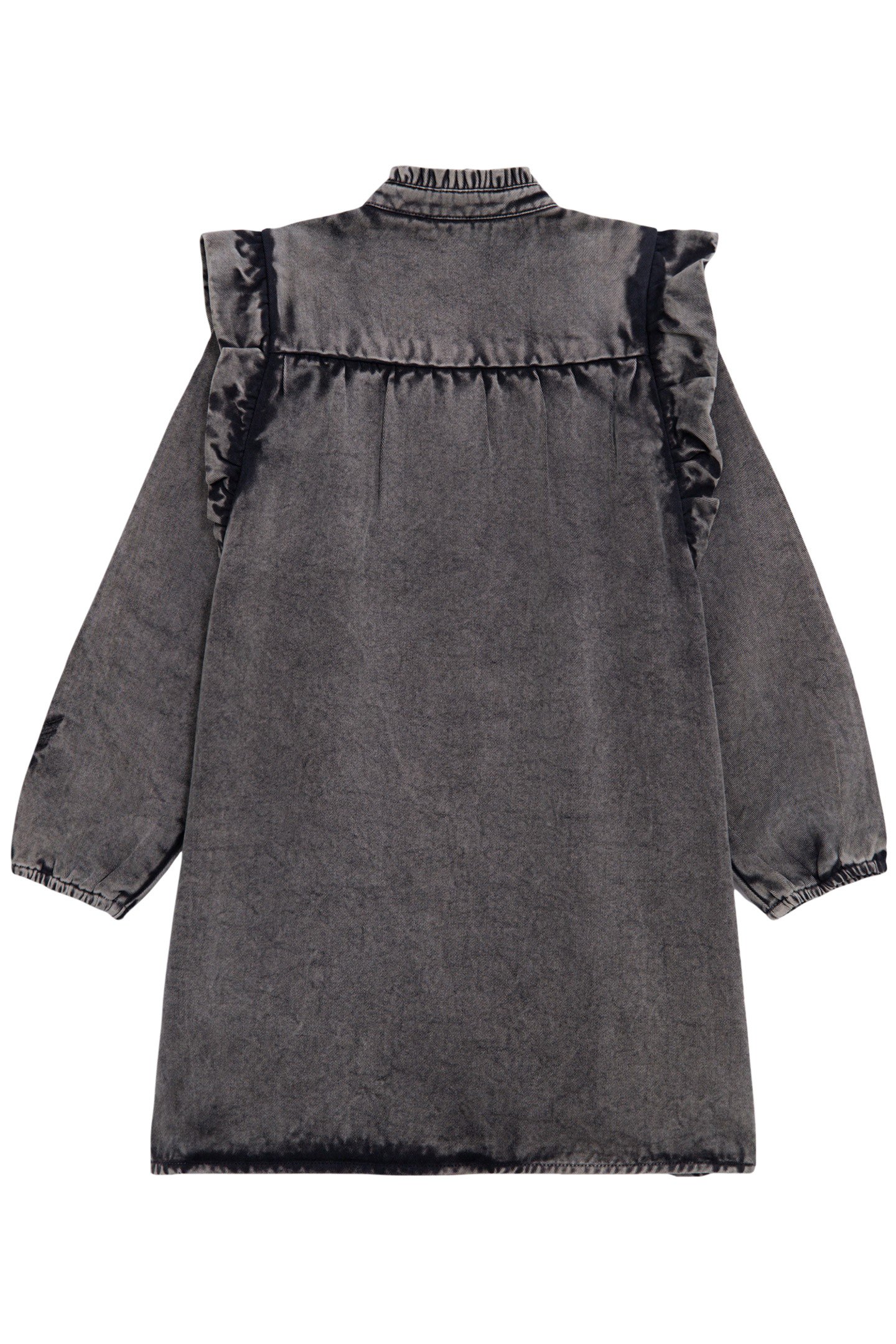 FADED BLACK GIRL'S DRESS WITH RUFFLES AND STUDS 2