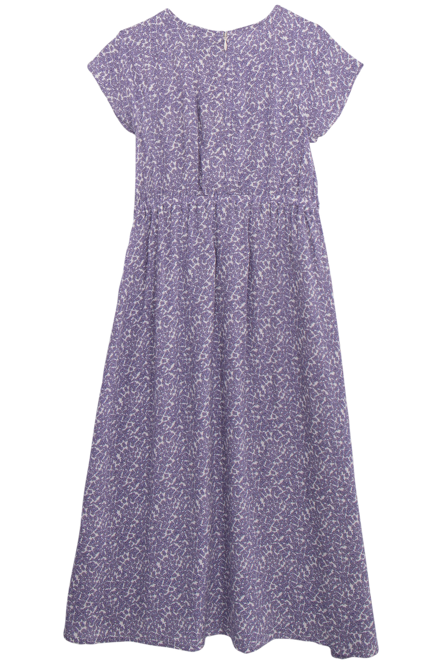 ECRU LONG DRESS LENZING™ ECOVERO™ MAUVE FLOWERS GIRL 2