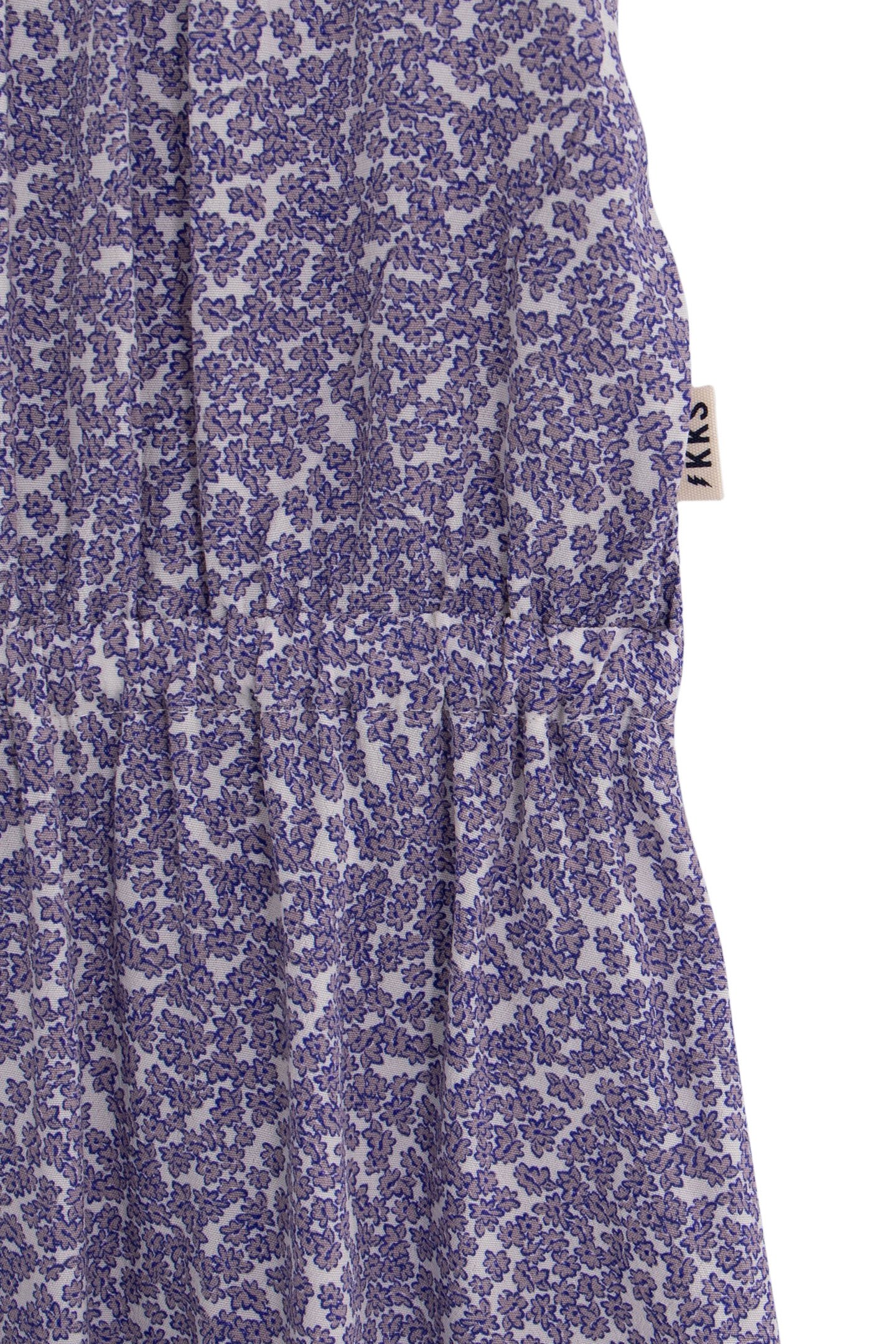 ECRU LONG DRESS LENZING™ ECOVERO™ MAUVE FLOWERS GIRL 5