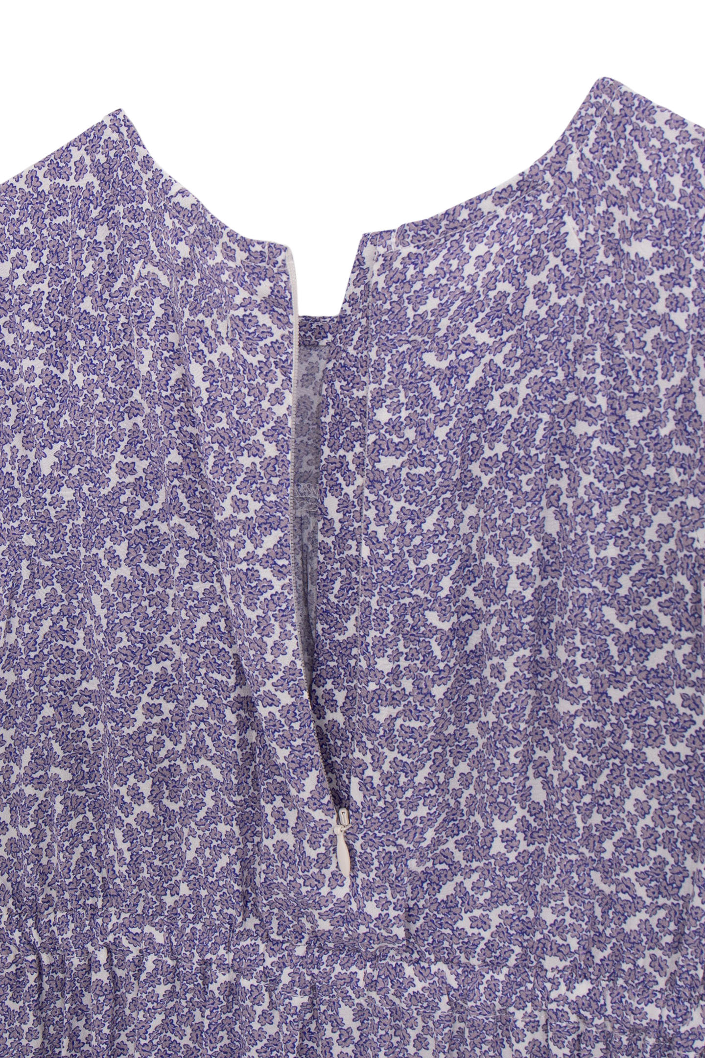 ECRU LONG DRESS LENZING™ ECOVERO™ MAUVE FLOWERS GIRL 4