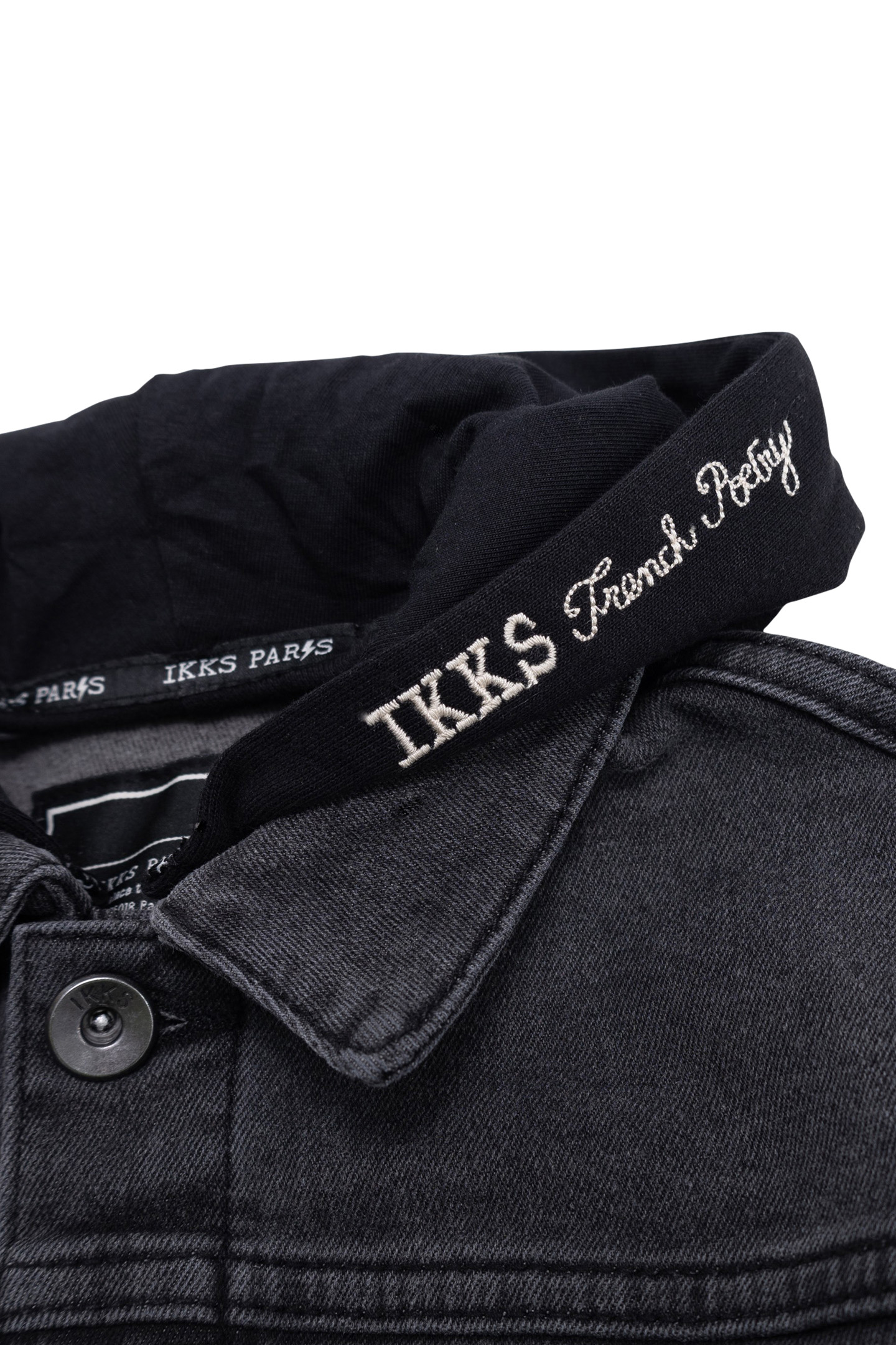 BOY'S WASHED GRAY DENIM JACKET WITH REMOVABLE HOOD 4