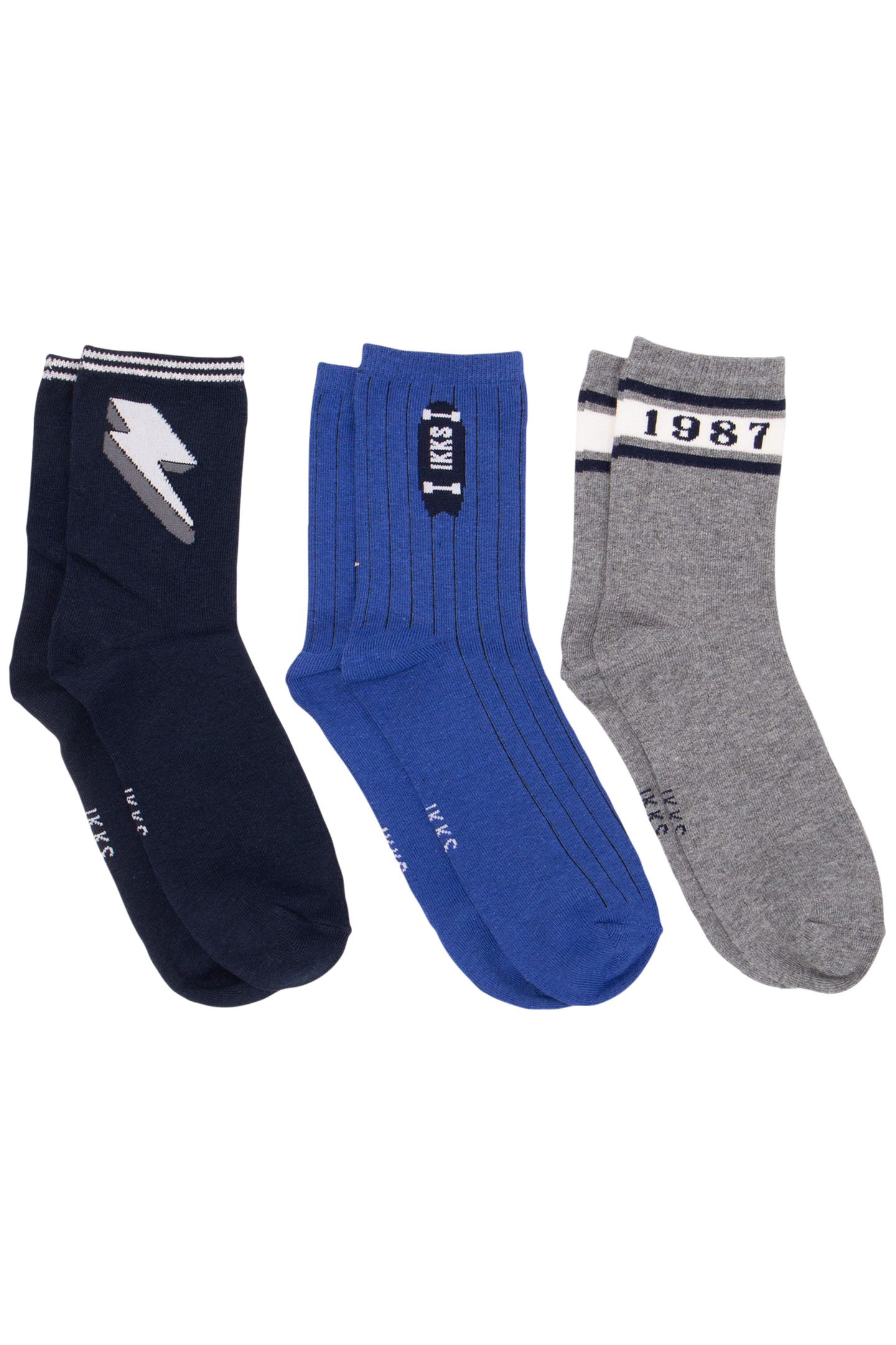 BOYS' BLUE, GREY AND NAVY SOCKS 1