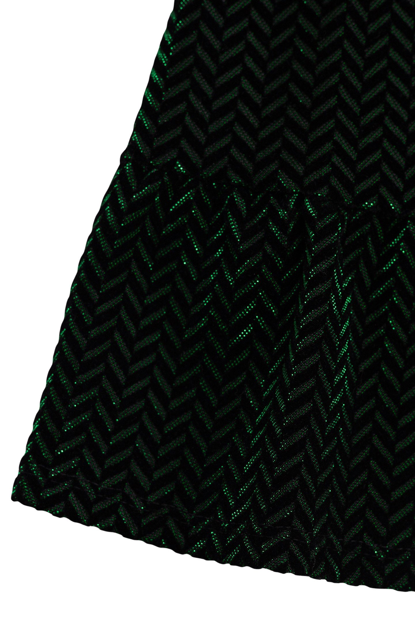 GIRL'S BLACK VELVET HERRINGBONE PATTERN LUREX DRESS 3