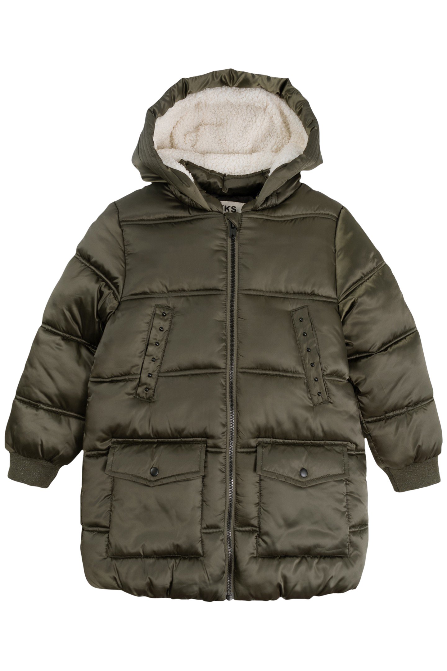 GIRL'S KHAKI NYLON QUILTED PADDED JACKET by IKKS