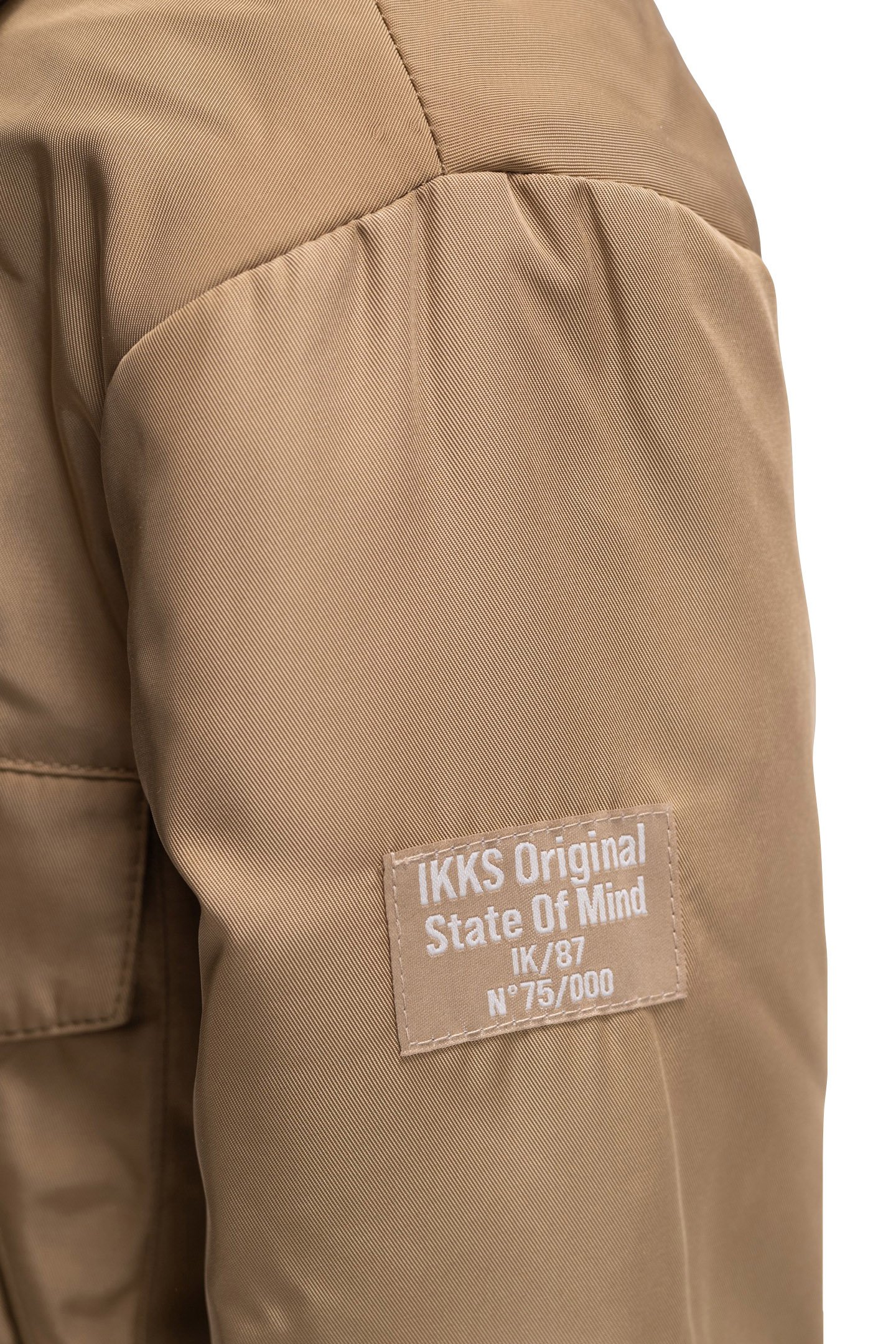 CAMEL BOMBER WITH FUR COLLAR AND DETACHABLE HOOD FOR BOYS 6