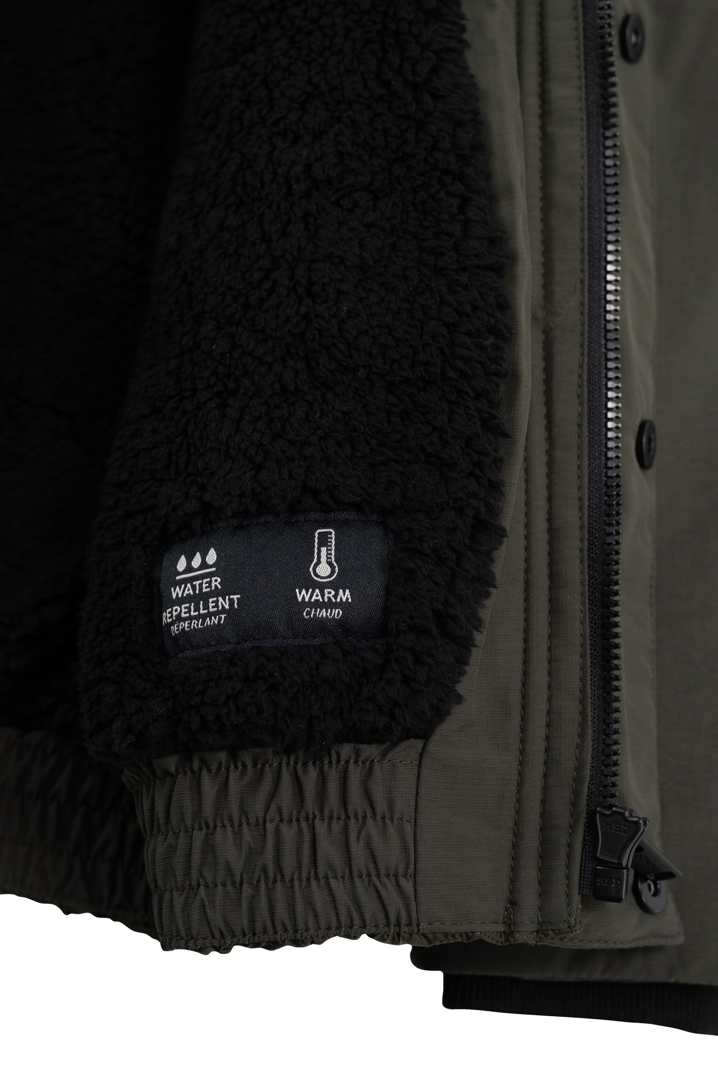 BOY'S KHAKI NYLON HEAT-SEALED HERRINGBONE JACKET 6