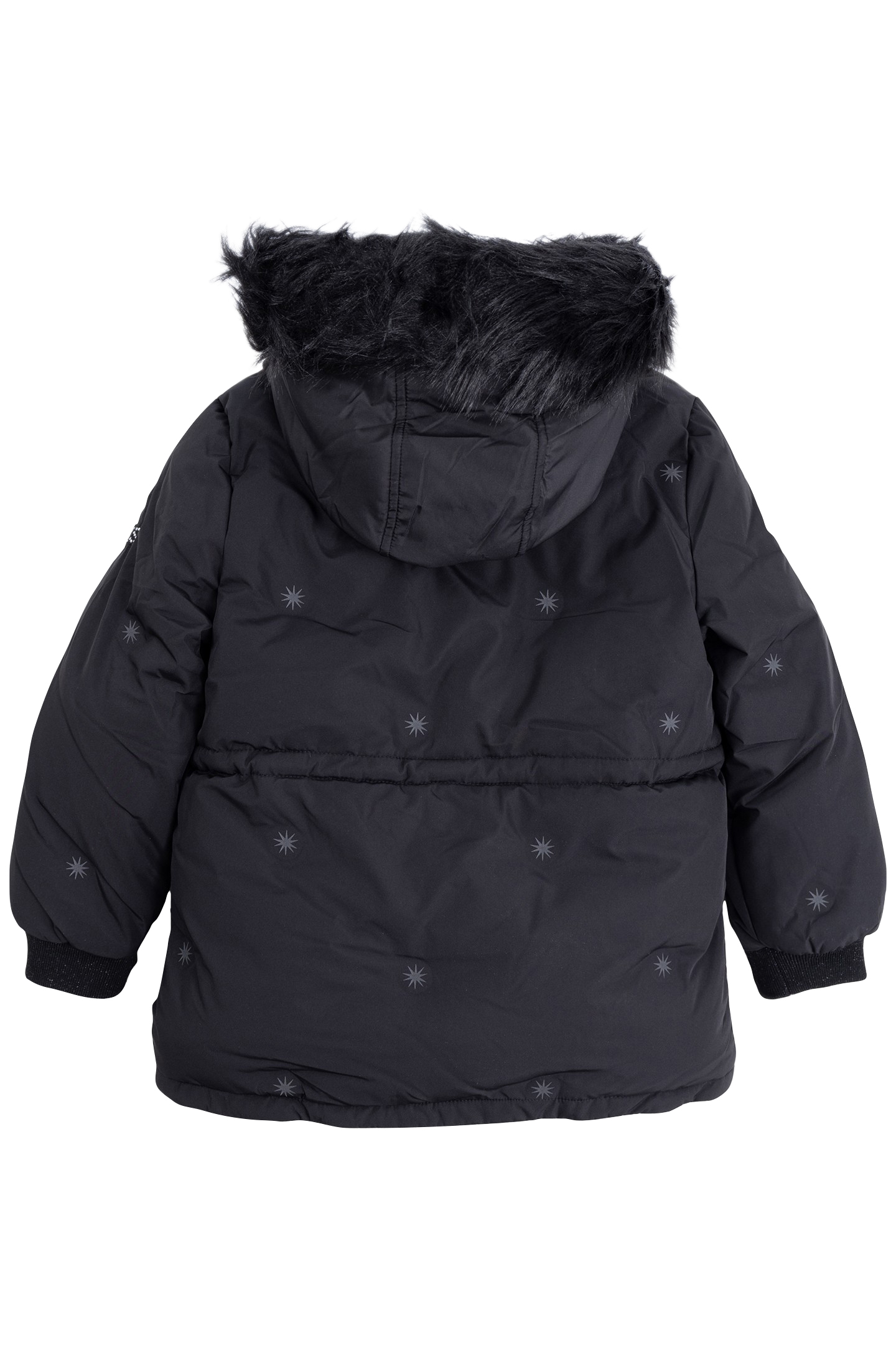 GIRL'S 2-IN-1 BLACK PARKA WITH SLEEVELESS GOLD DOWN JACKET 2