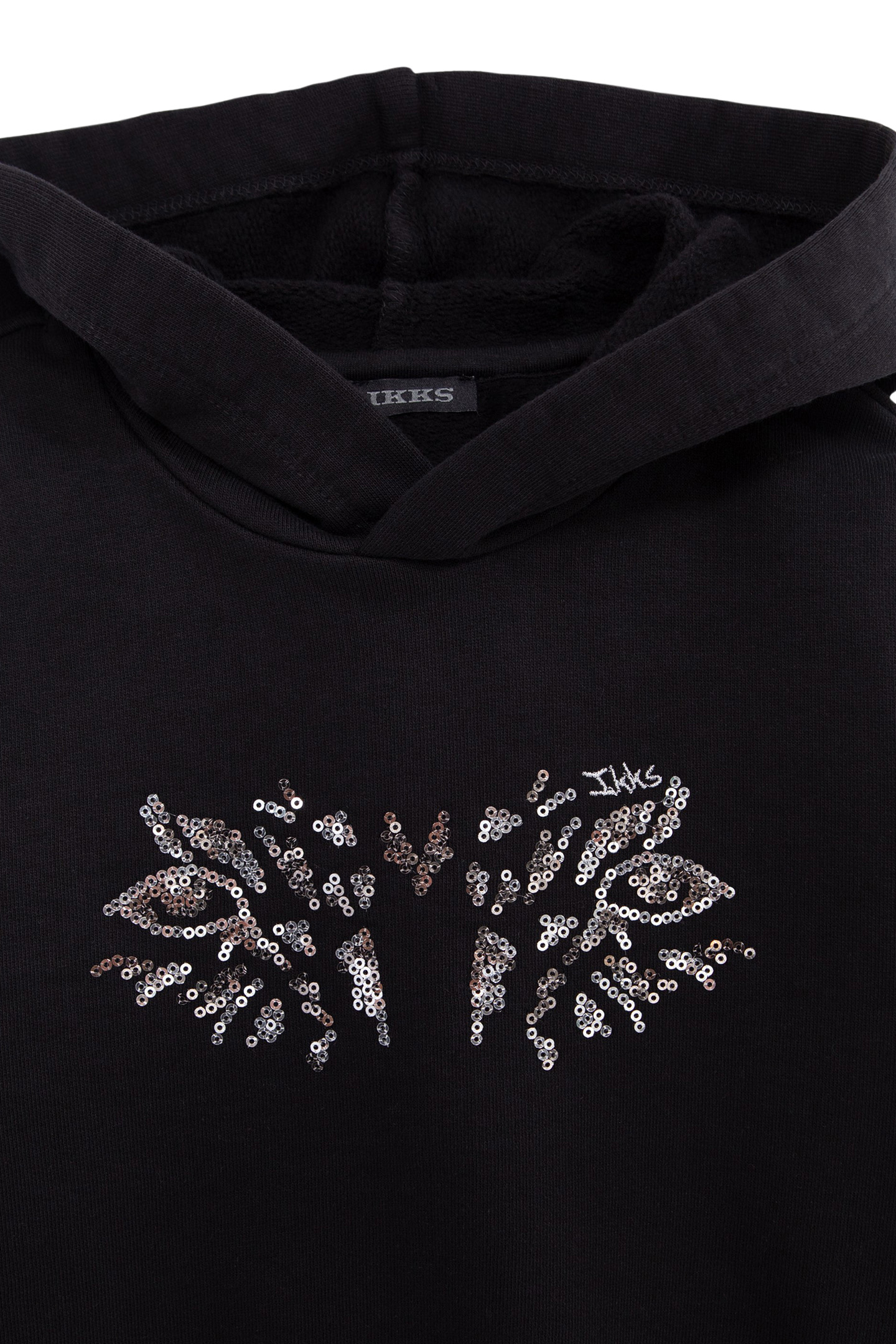 GIRL'S BLACK LOOK-LEOPARD EMBROIDERED SEQUINS SWEATSHIRT 3