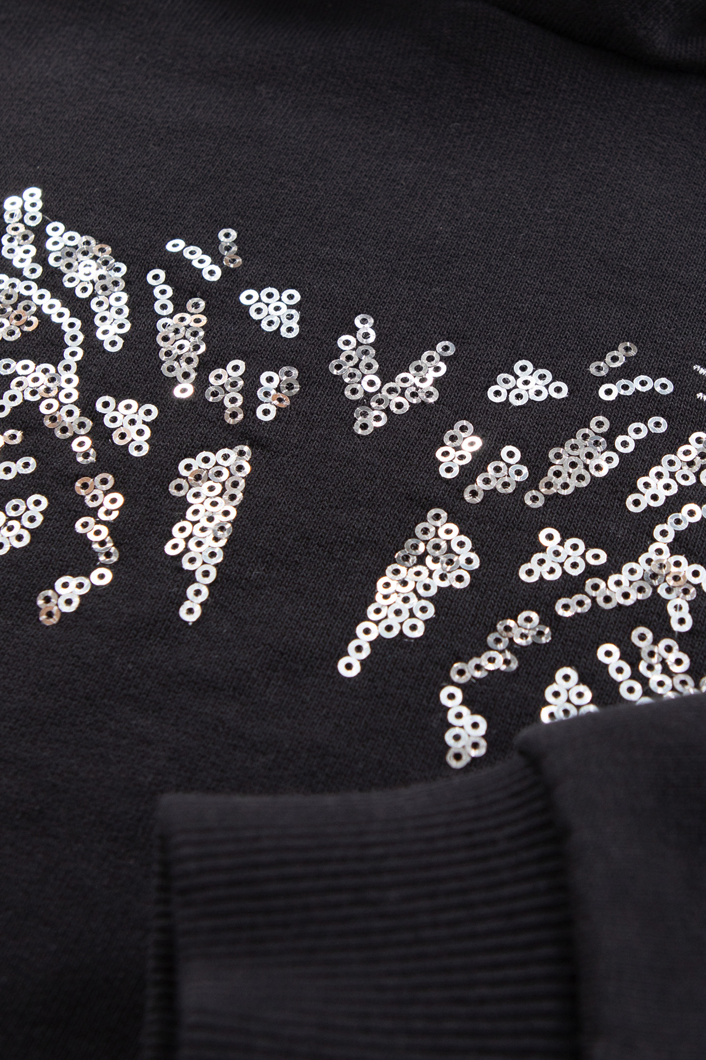 GIRL'S BLACK LOOK-LEOPARD EMBROIDERED SEQUINS SWEATSHIRT 5