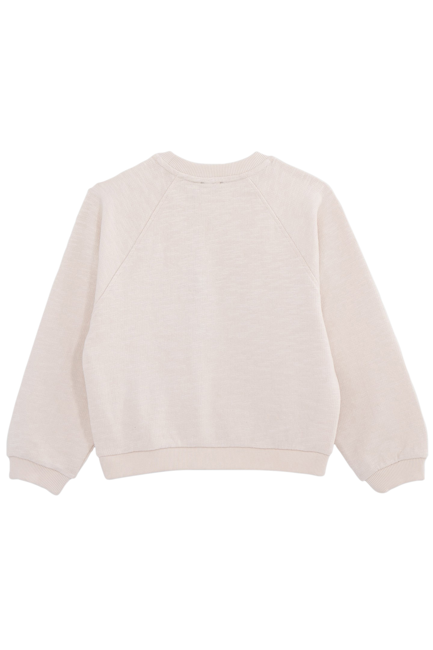 GIRL'S ECRU METALLIC MESSAGE SWEATSHIRT 2