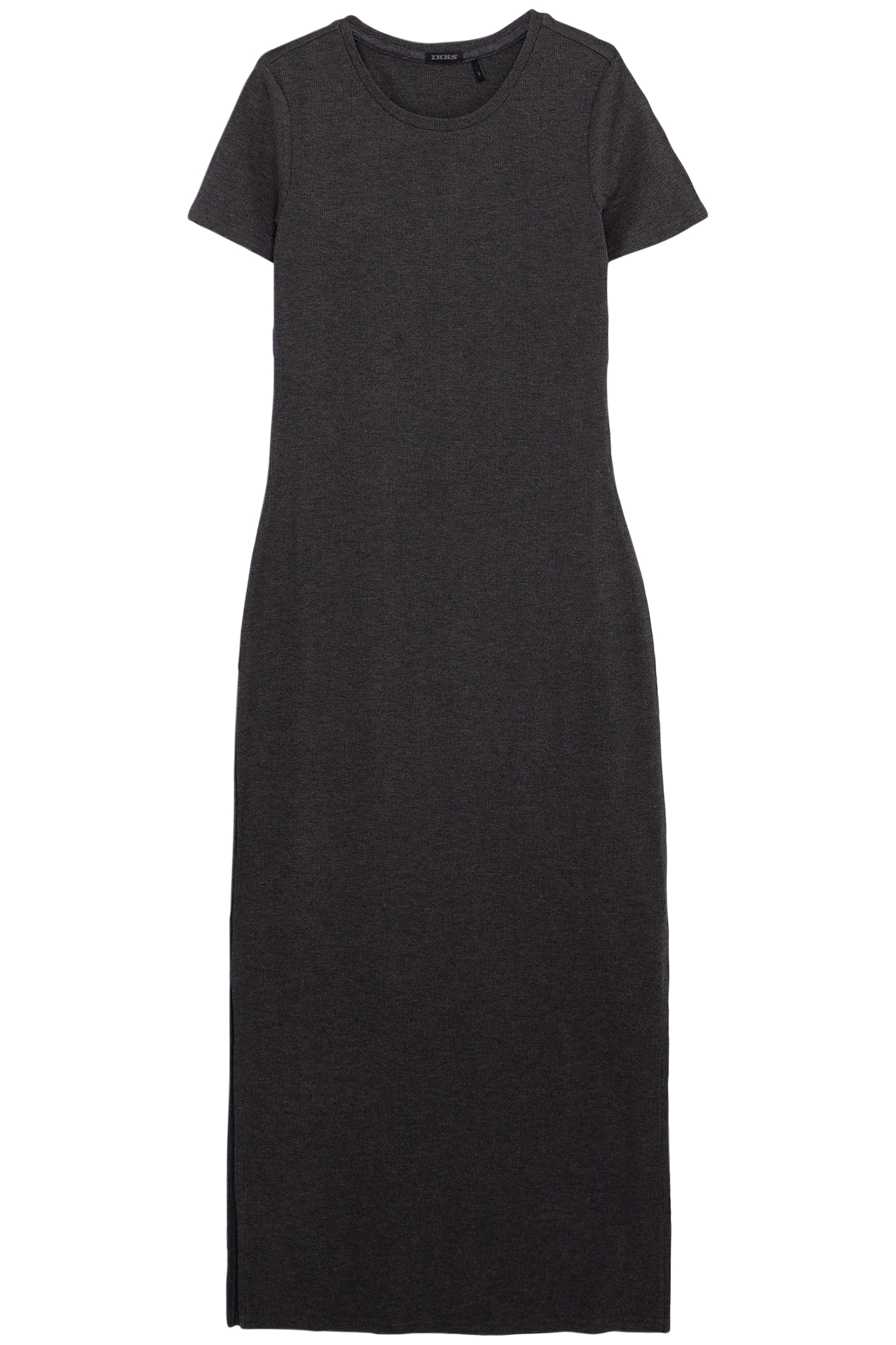 GIRL'S GREY RIB-KNIT TUBE DRESS 1