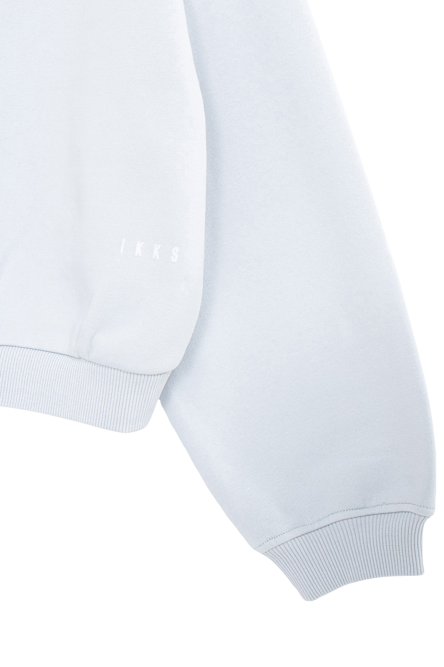 BLUE SWEATSHIRT WITH FLOCKED MESSAGE ON GIRL'S BACK 6