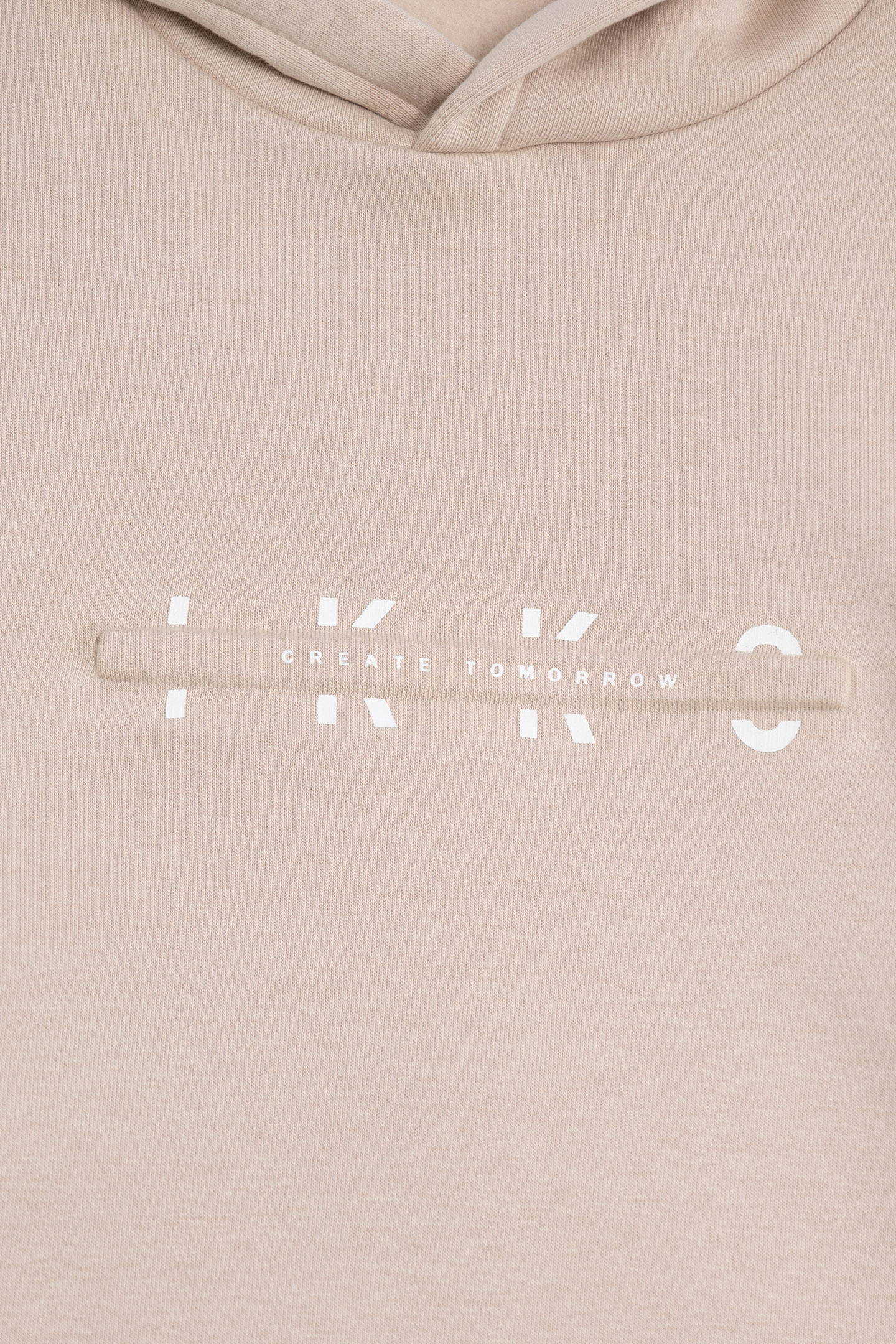 BOYS' BEIGE HOODIE WITH EMBOSSED MESSAGES 6