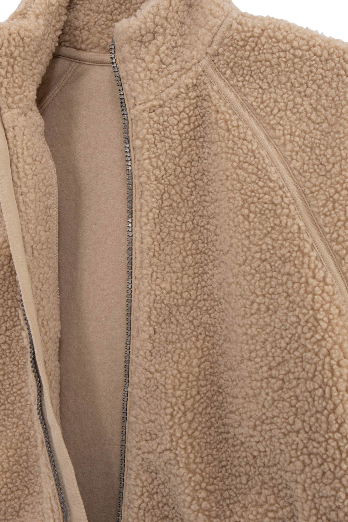 BOY'S BEIGE RECYCLED SHERPA CARDIGAN WITH ZIPPED POCKETS 6