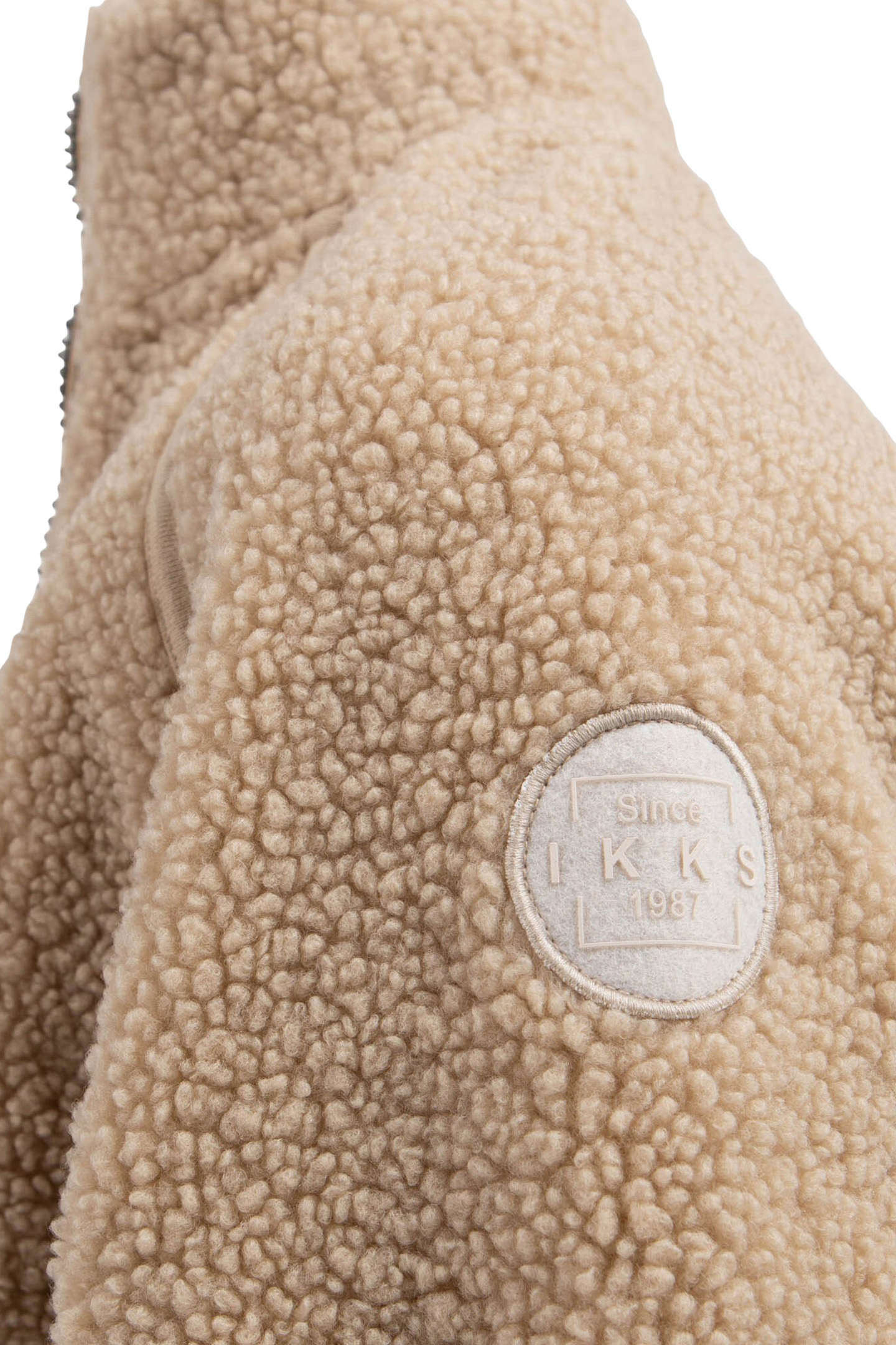 BOY'S BEIGE RECYCLED SHERPA CARDIGAN WITH ZIPPED POCKETS 4