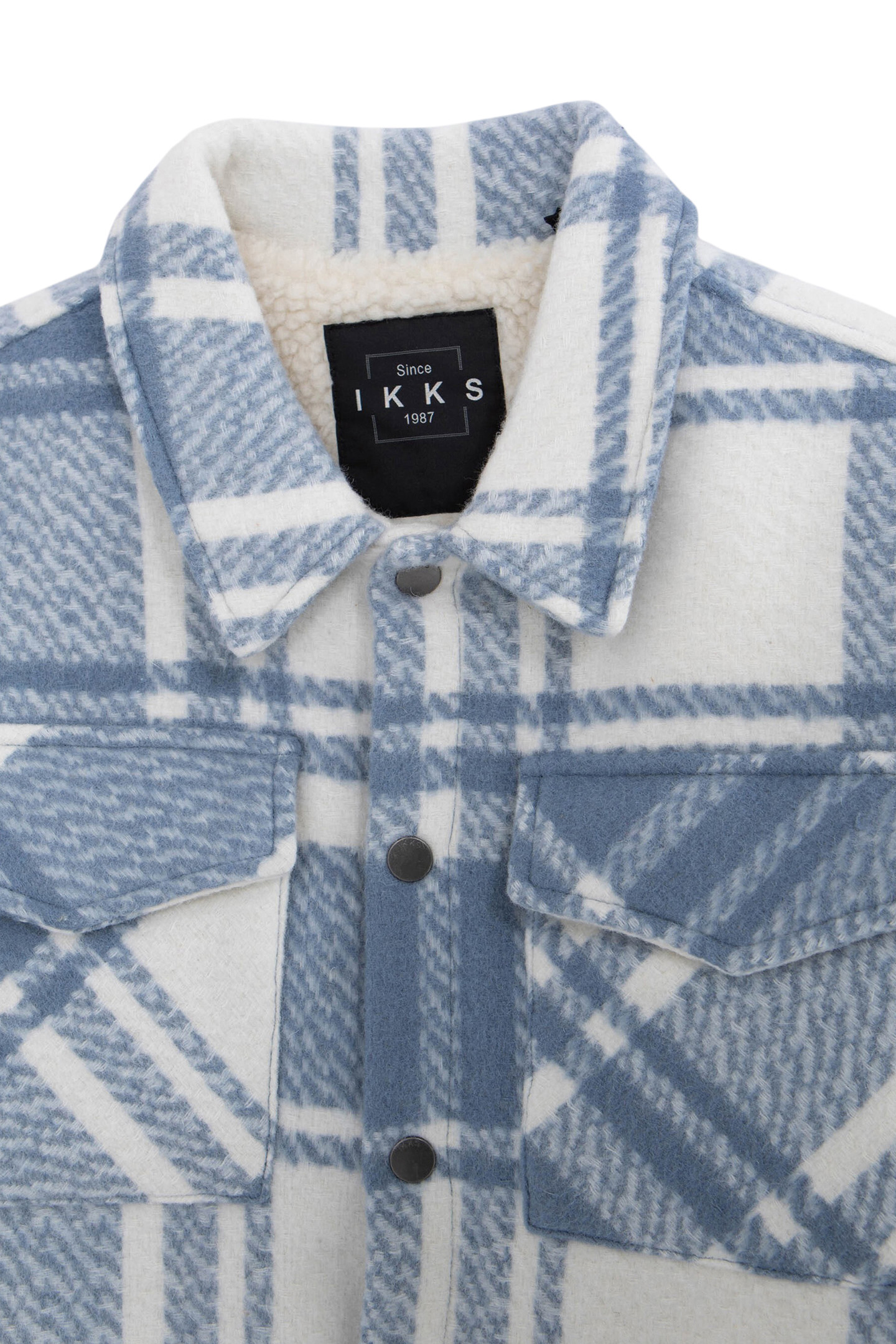 BOY'S BLUE WOOL PLAID JACKET WITH LINING 4