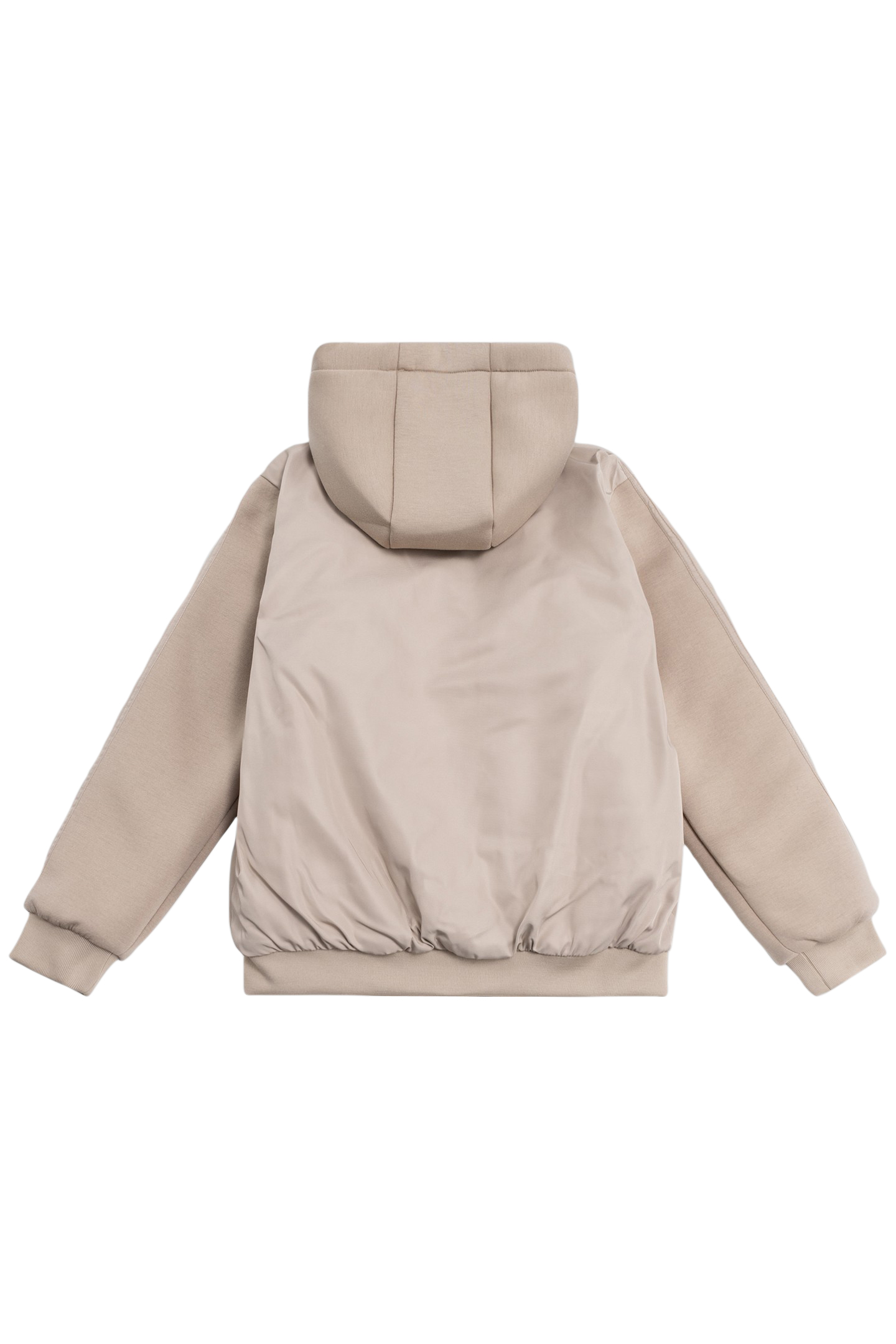 BEIGE TWO-PLY HOODED JACKET FOR BOYS 2